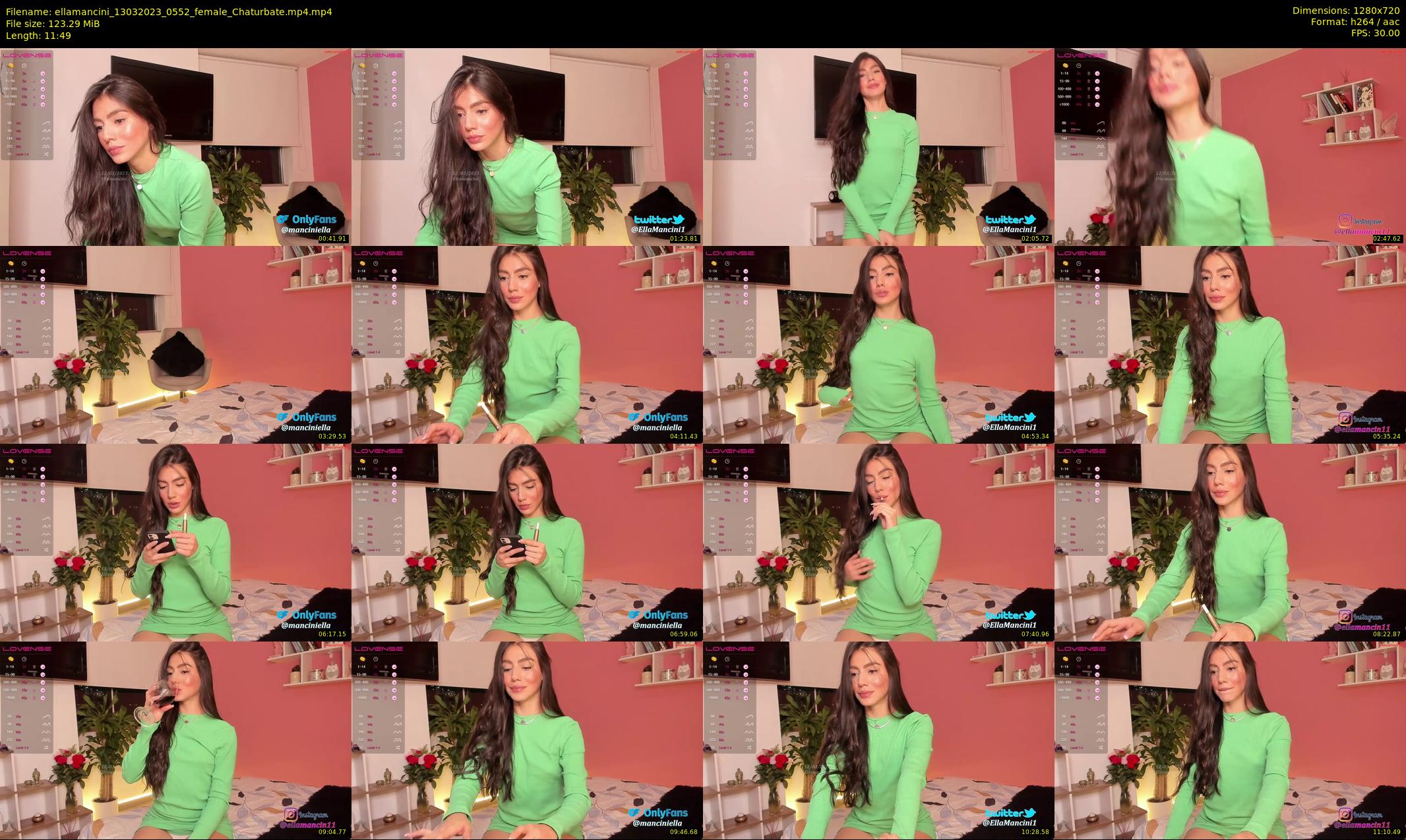 ellamancini — 12 minute Chaturbate female cam show recording, 720p, Mar 13, 2023