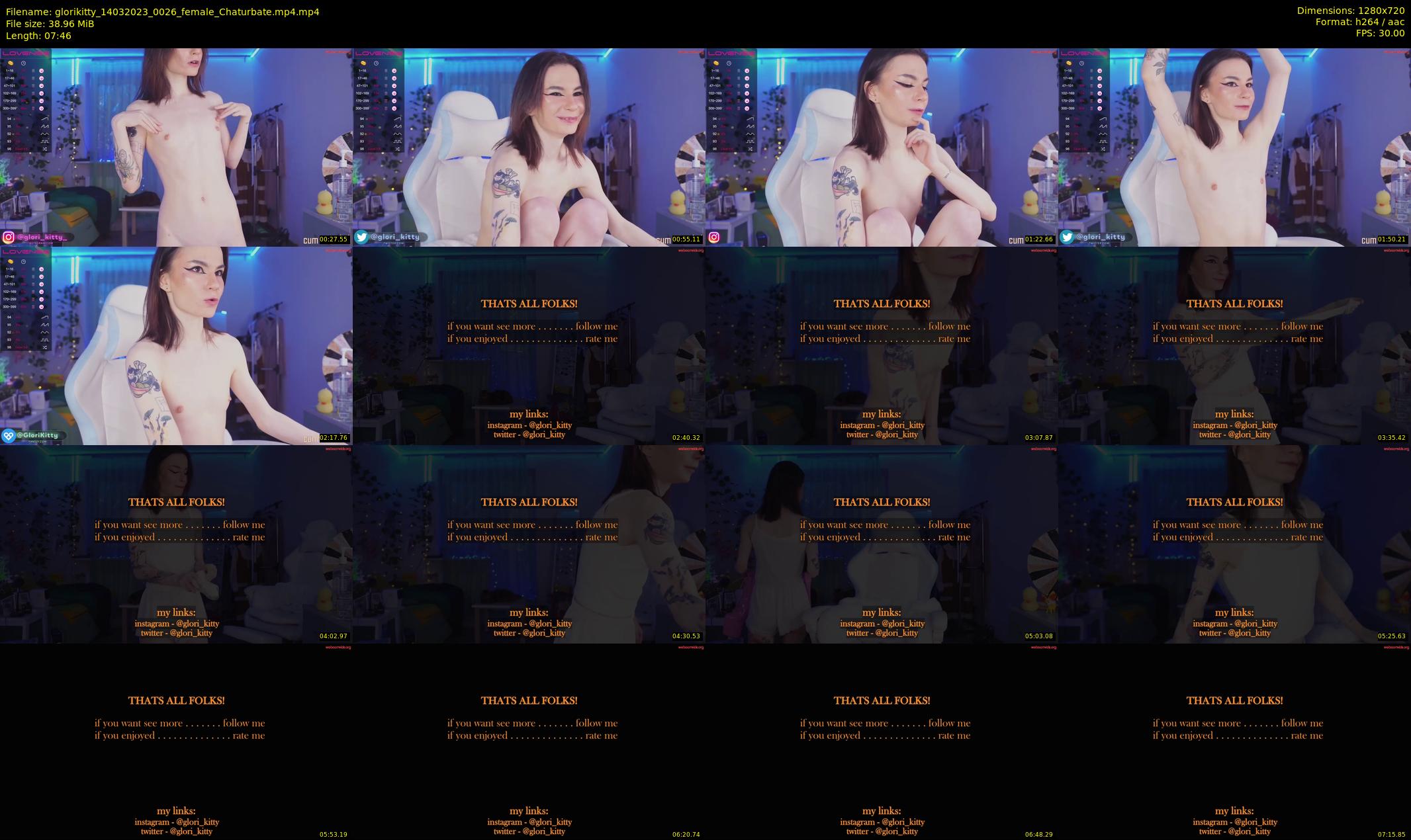 glorikitty — 8 minute Chaturbate female cam show recording, 720p, Mar 14, 2023
