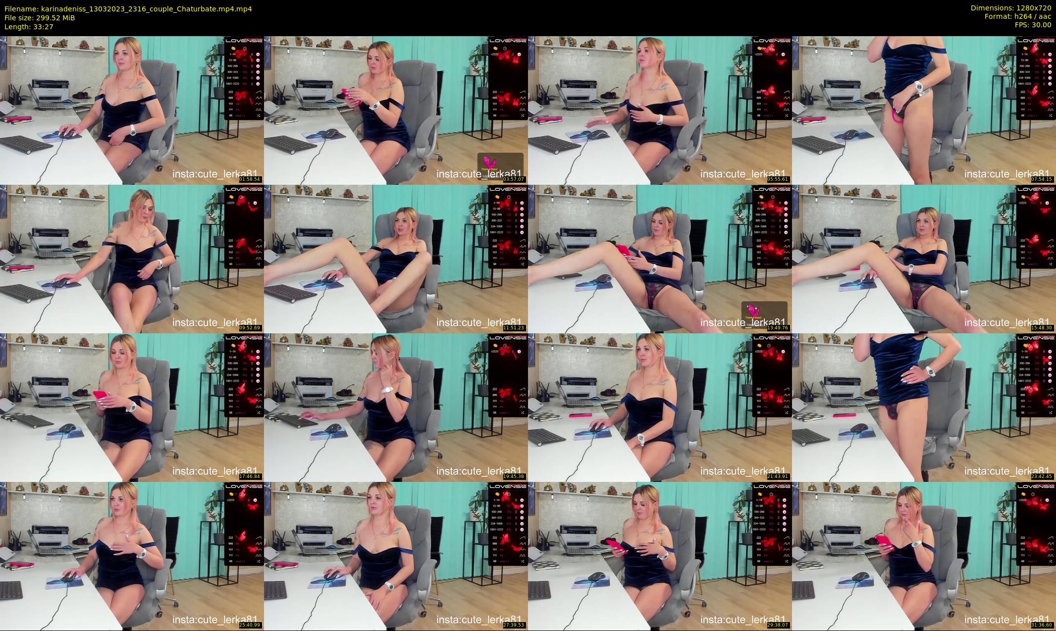 karinadeniss — 34 minute Chaturbate couple cam show recording, 720p, Mar 13, 2023