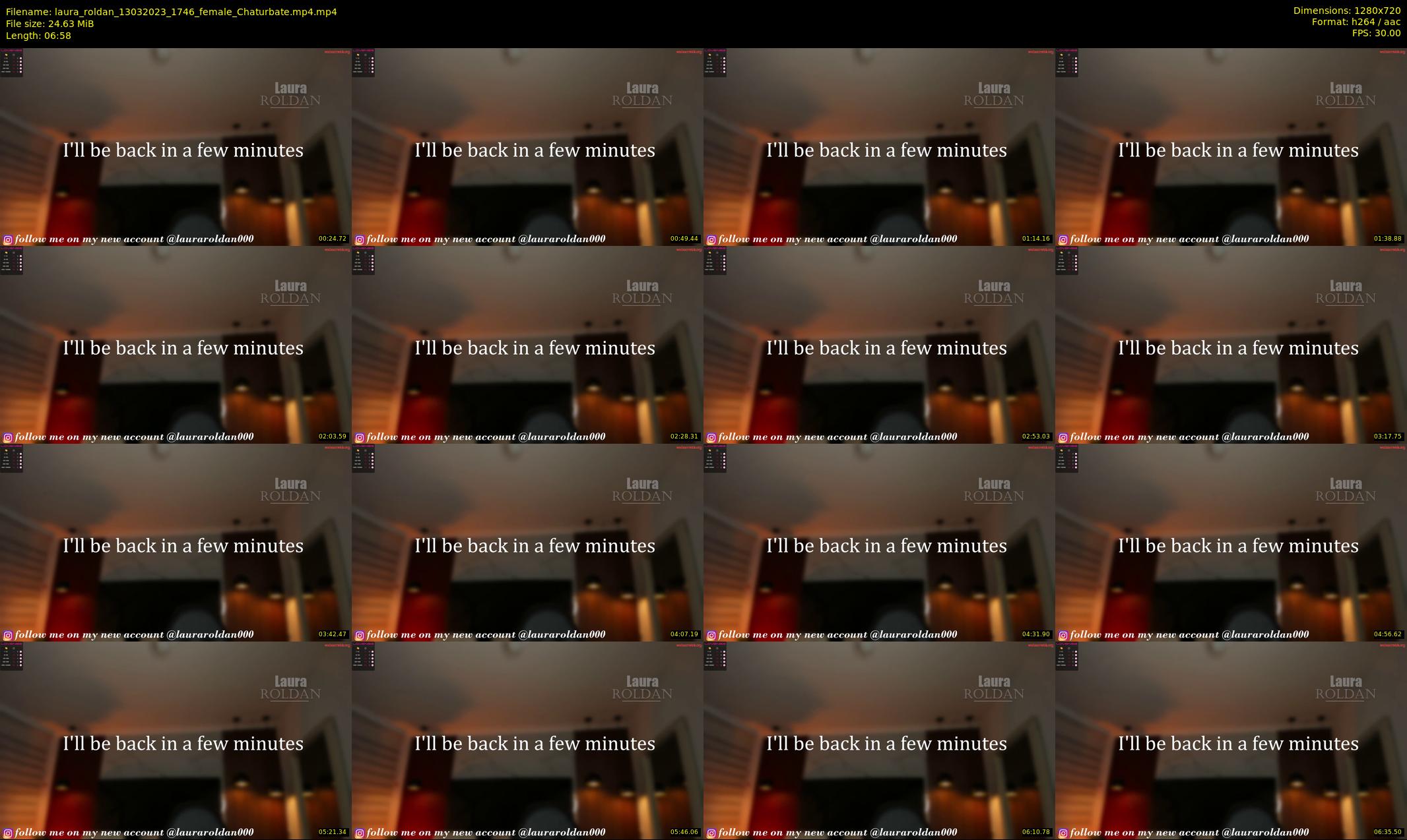 laura_roldan — 7 minute Chaturbate female cam show recording, 720p, Mar 13, 2023