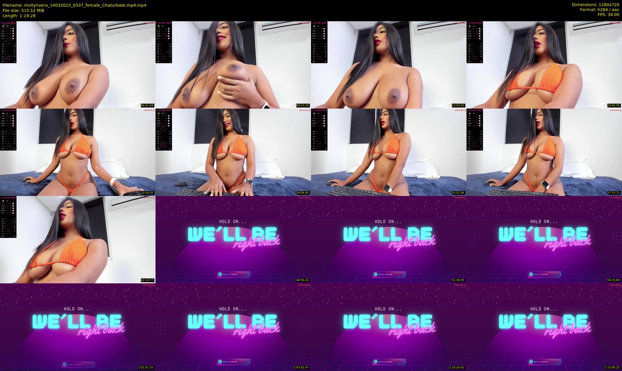 mollyrivera — 80 minute Chaturbate female cam show recording, 720p, Mar 14, 2023