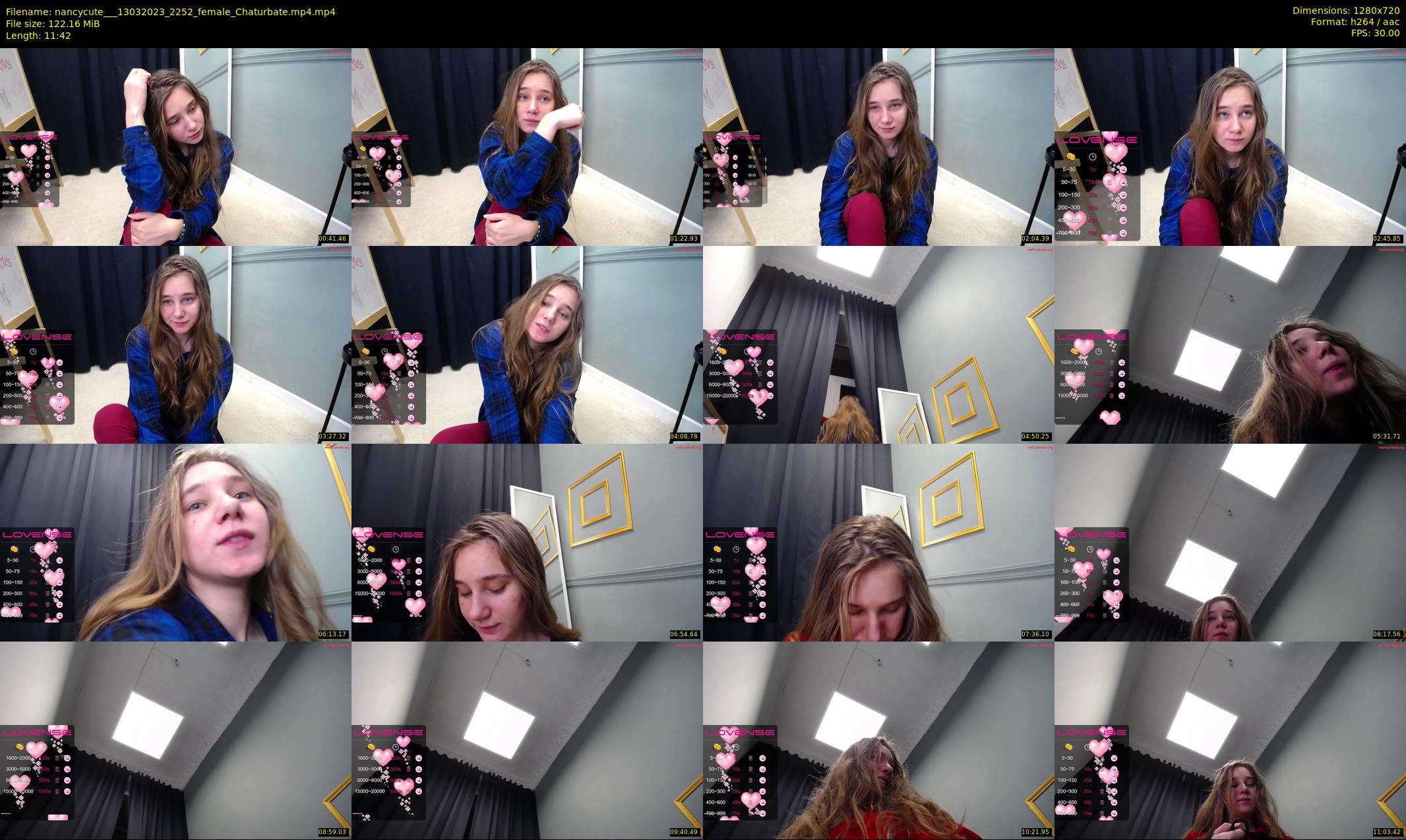 nancycute__ — 12 minute Chaturbate female cam show recording, 720p, Mar 13, 2023