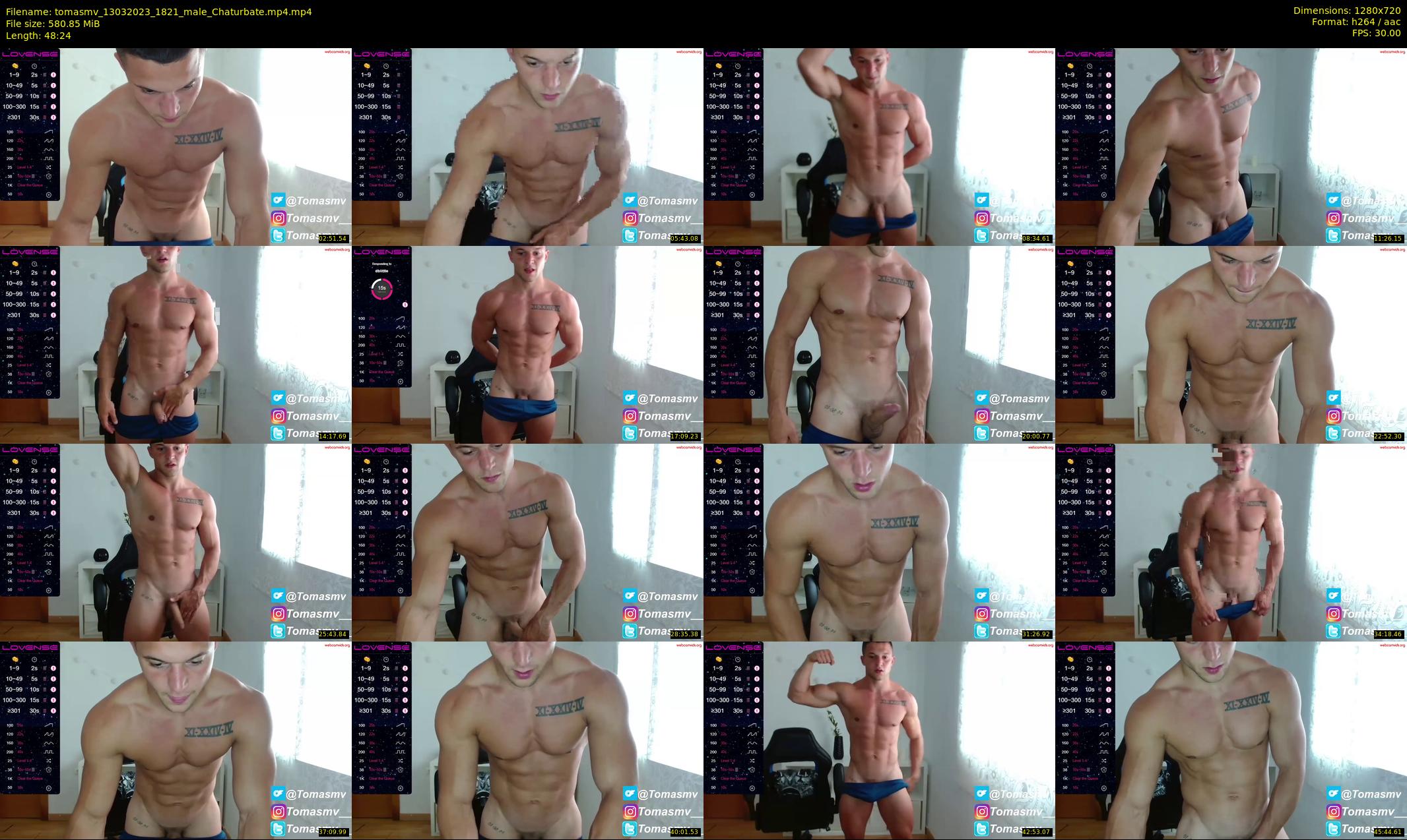 tomasmv — 49 minute Chaturbate male cam show recording, 720p, Mar 13, 2023