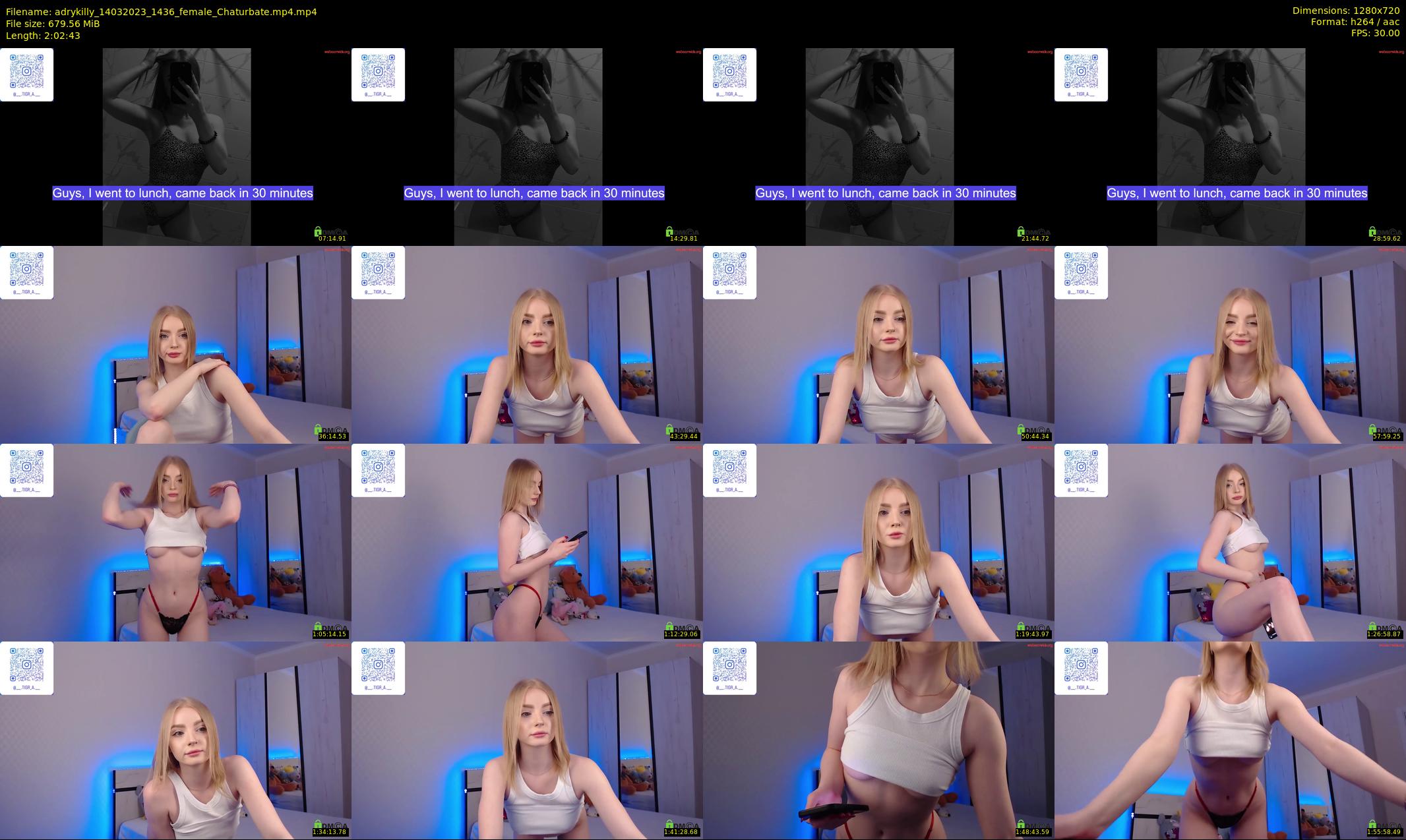 adrykilly — 123 minute Chaturbate female cam show recording, 720p, Mar 14, 2023
