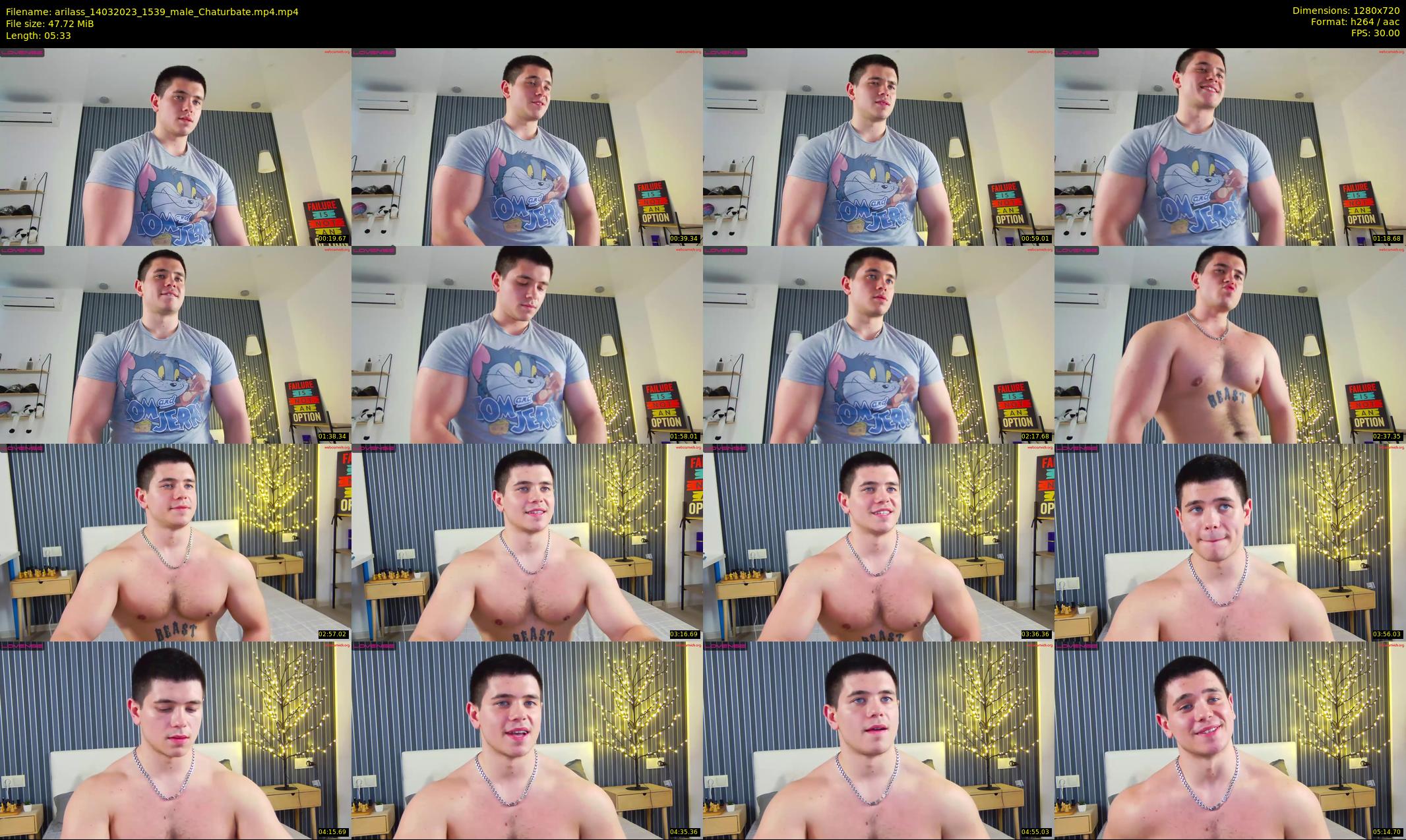 arilass — 6 minute Chaturbate male cam show recording, 720p, Mar 14, 2023