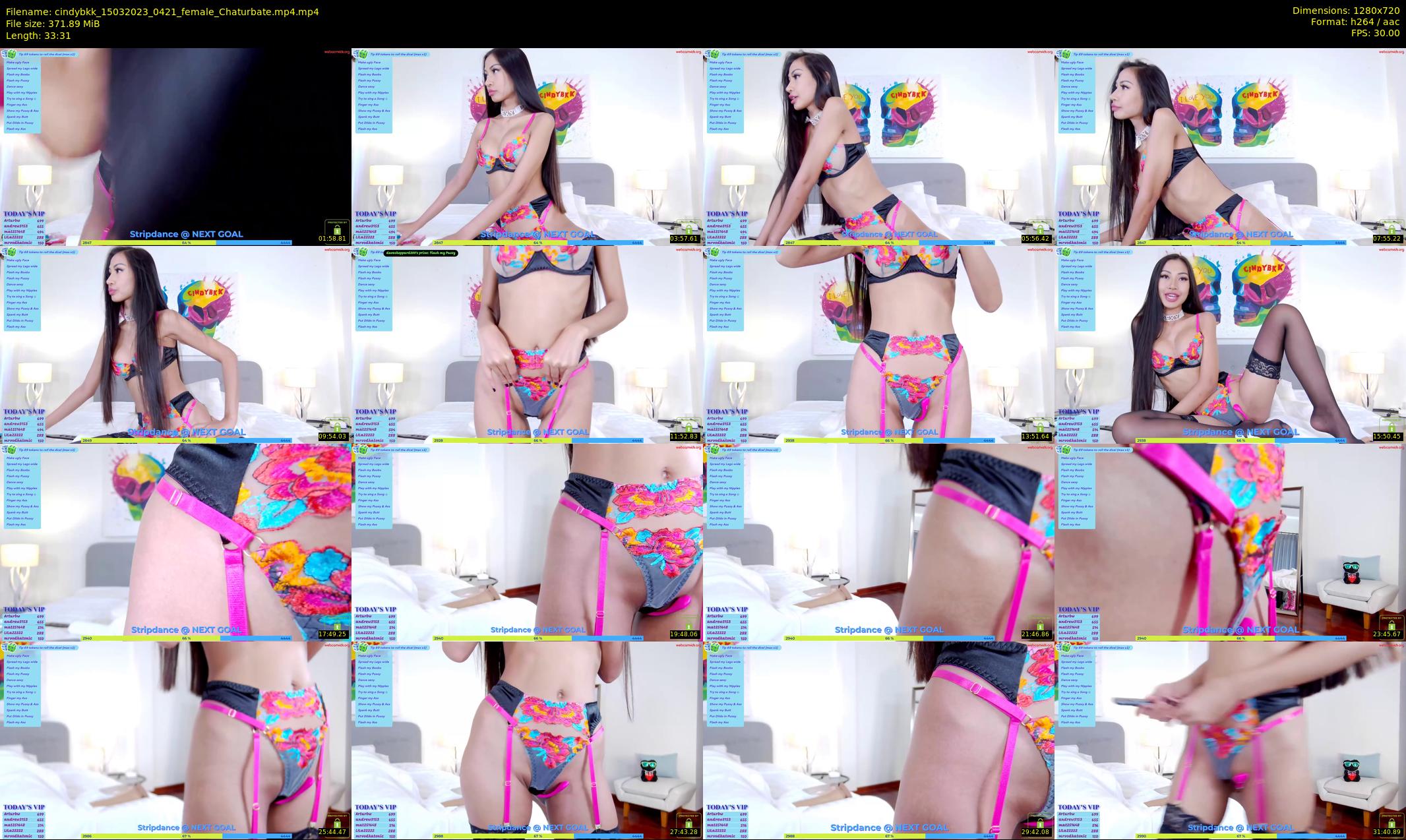 cindybkk — 34 minute Chaturbate female cam show recording, 720p, Mar 15, 2023