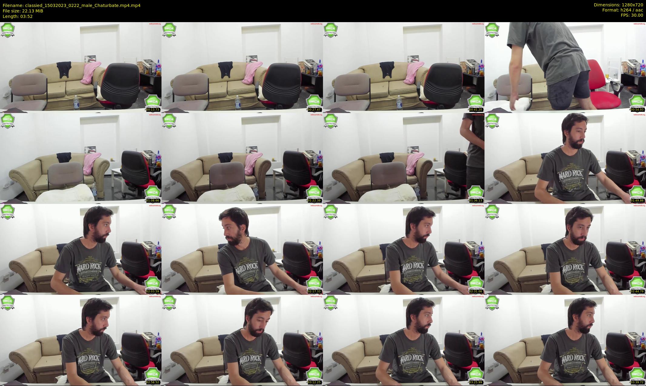 classied — 4 minute Chaturbate male cam show recording, 720p, Mar 15, 2023