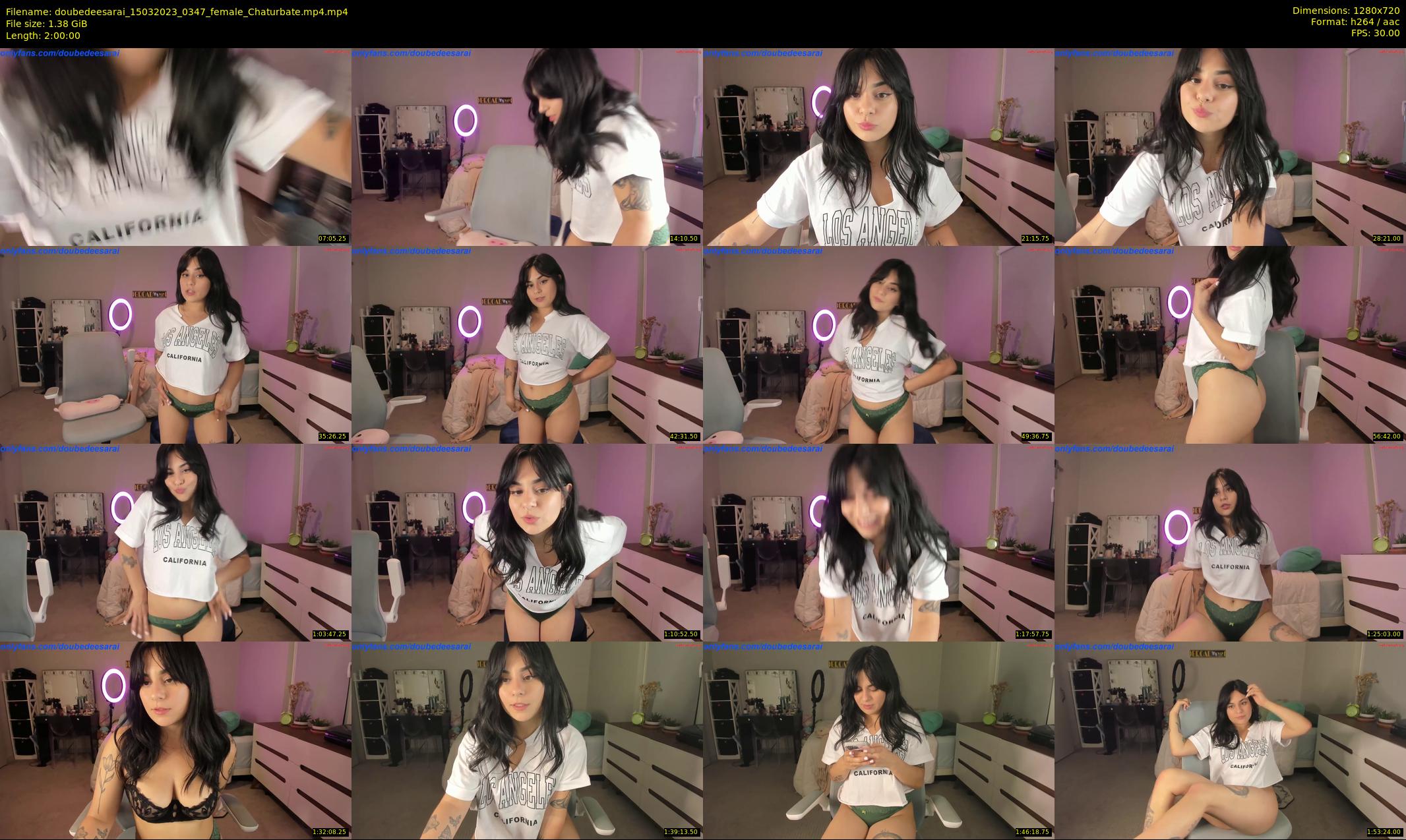 doubedeesarai — 120 minute Chaturbate female cam show recording, 720p, Mar 15, 2023