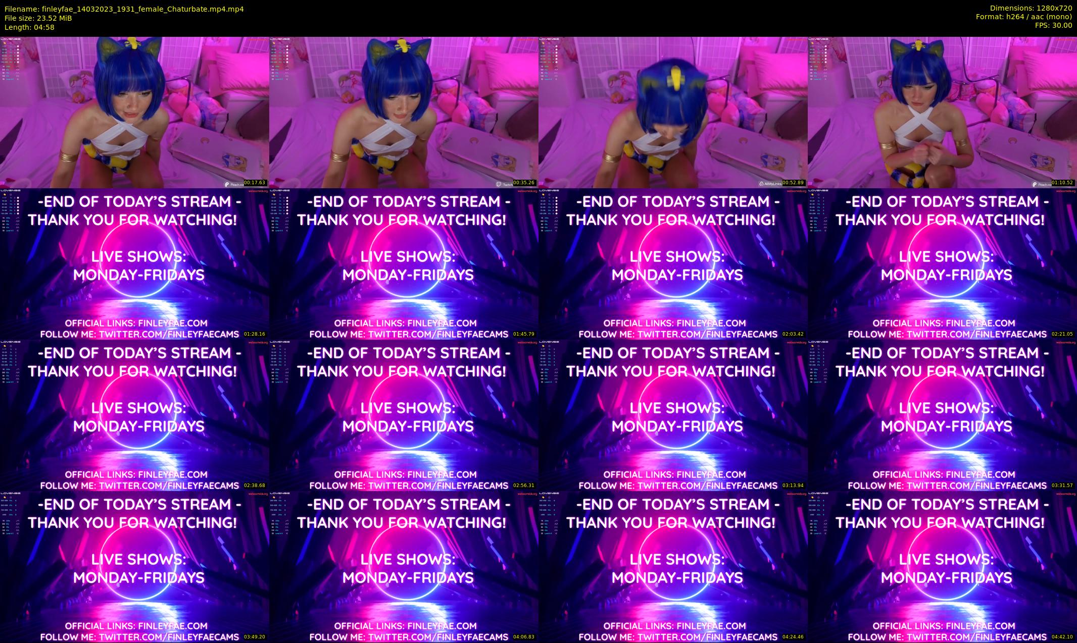 finleyfae — 5 minute Chaturbate female cam show recording, 720p, Mar 14, 2023
