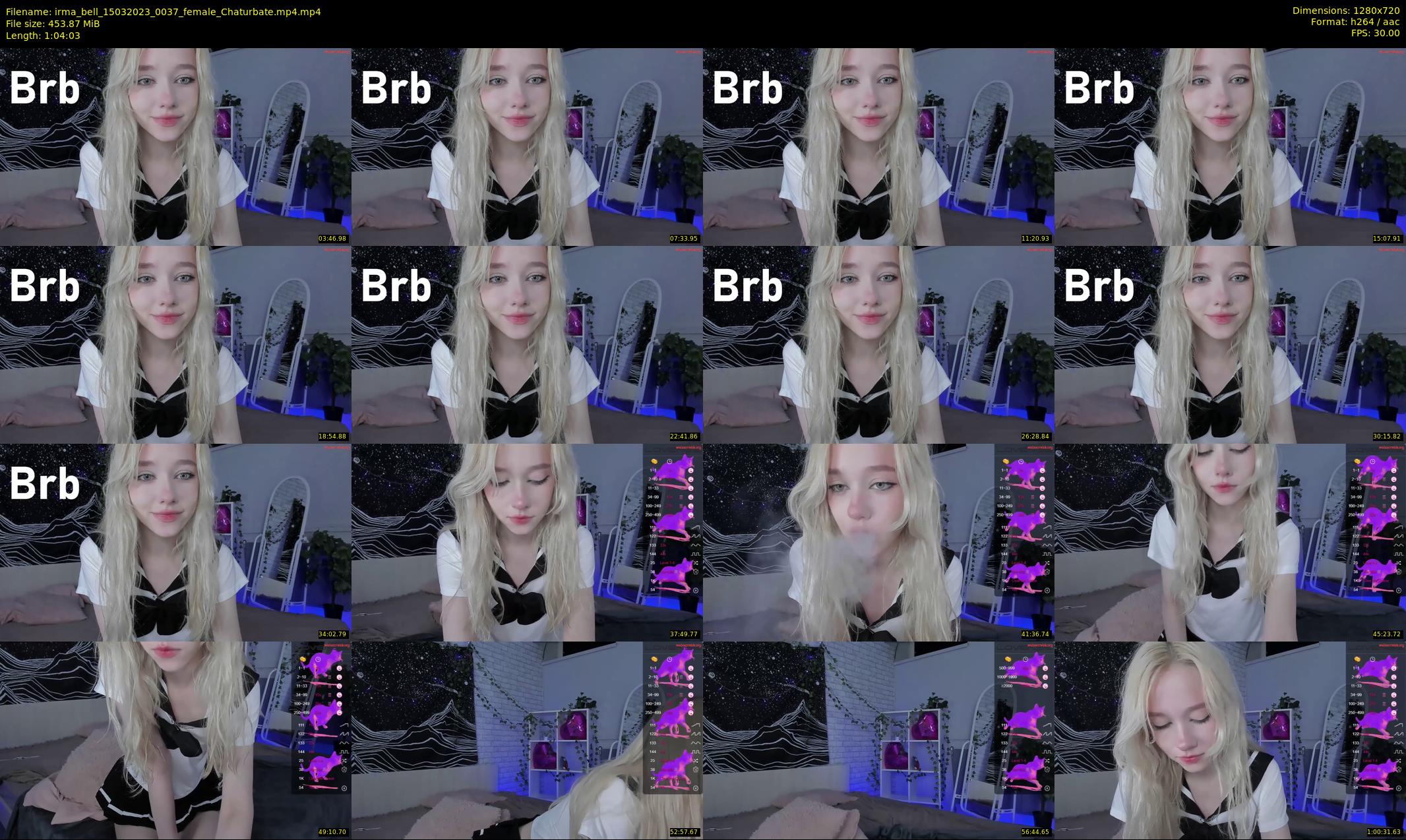irma_bell — 65 minute Chaturbate female cam show recording, 720p, Mar 15, 2023
