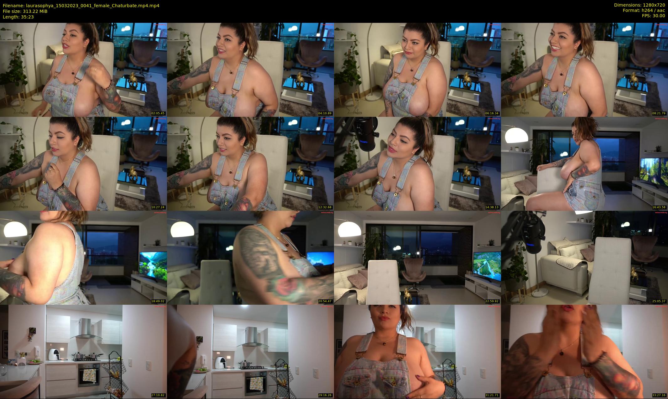 laurasophya — 36 minute Chaturbate female cam show recording, 720p, Mar 15, 2023