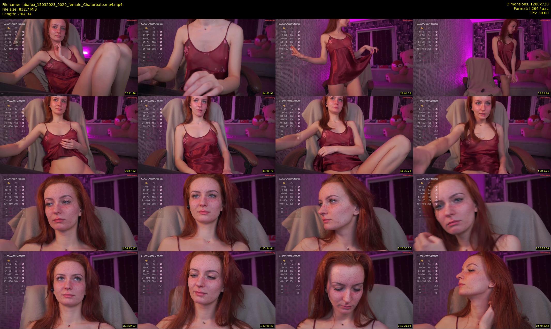 lubafox — 125 minute Chaturbate female cam show recording, 720p, Mar 15, 2023
