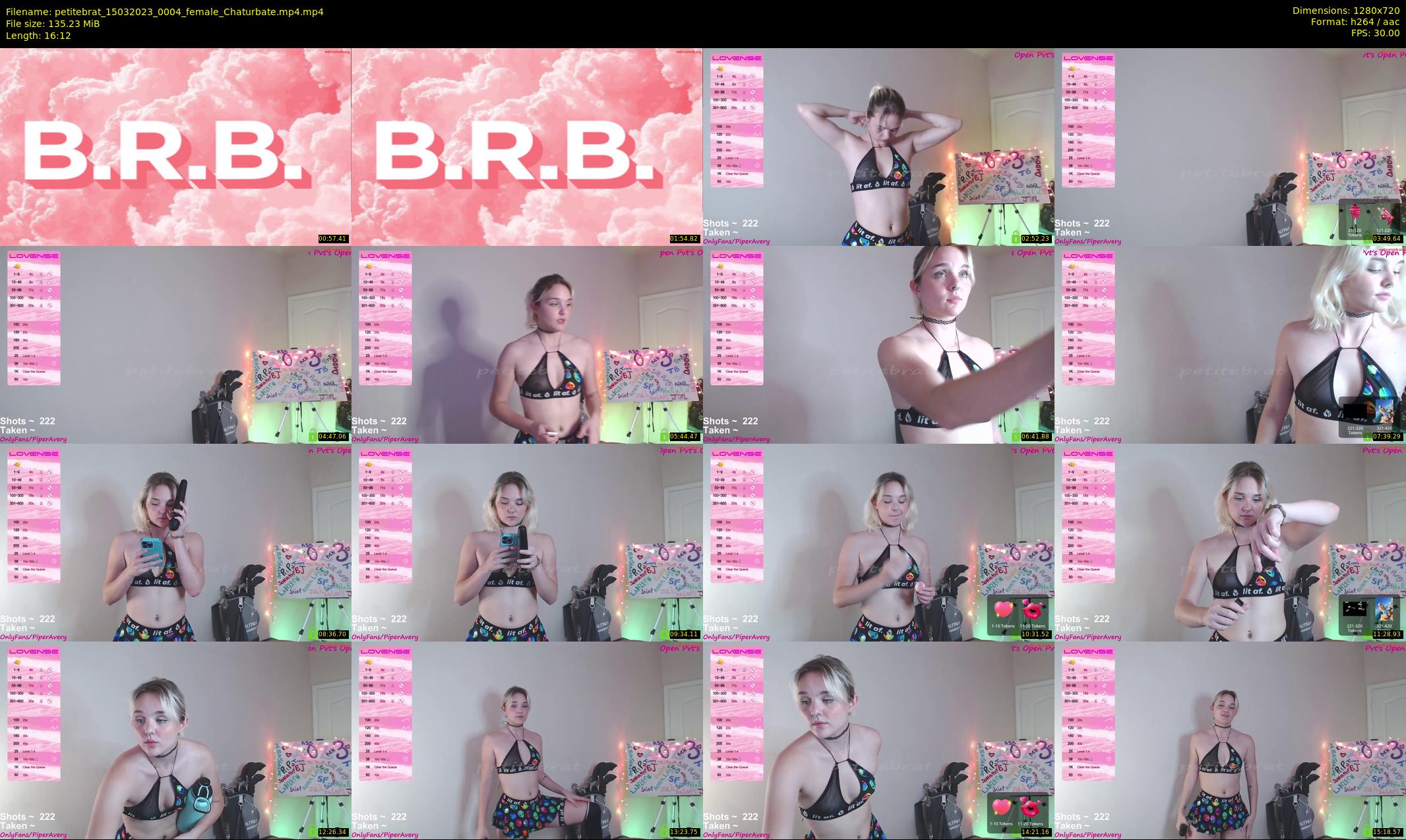 petitebrat — 17 minute Chaturbate female cam show recording, 720p, Mar 15, 2023