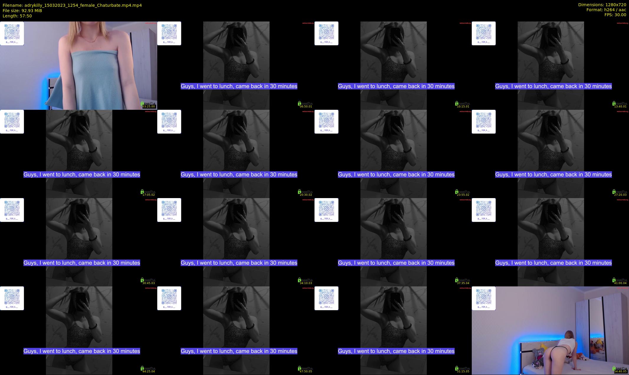 adrykilly — 58 minute Chaturbate female cam show recording, 720p, Mar 15, 2023