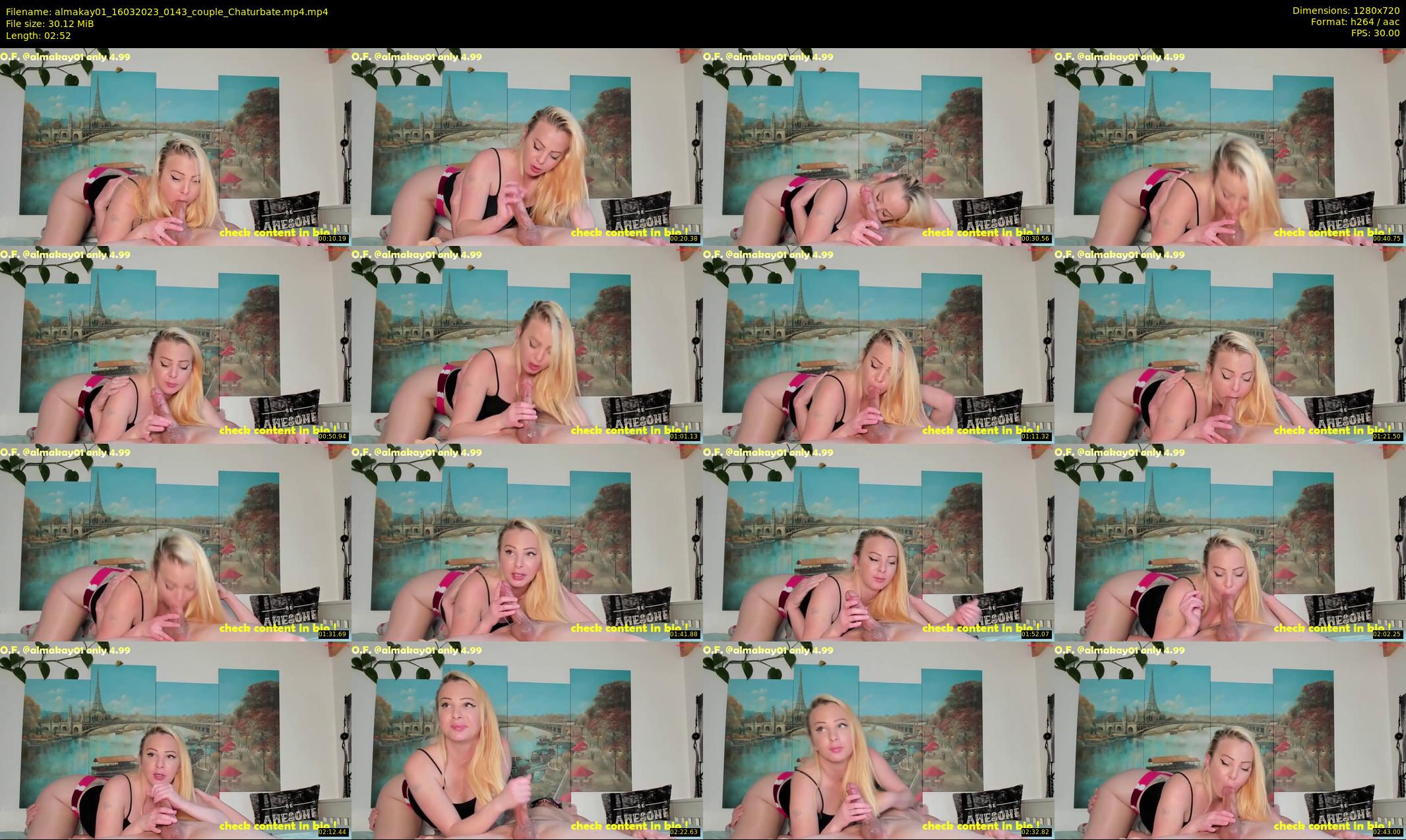almakay01 — 3 minute Chaturbate couple cam show recording, 720p, Mar 16, 2023