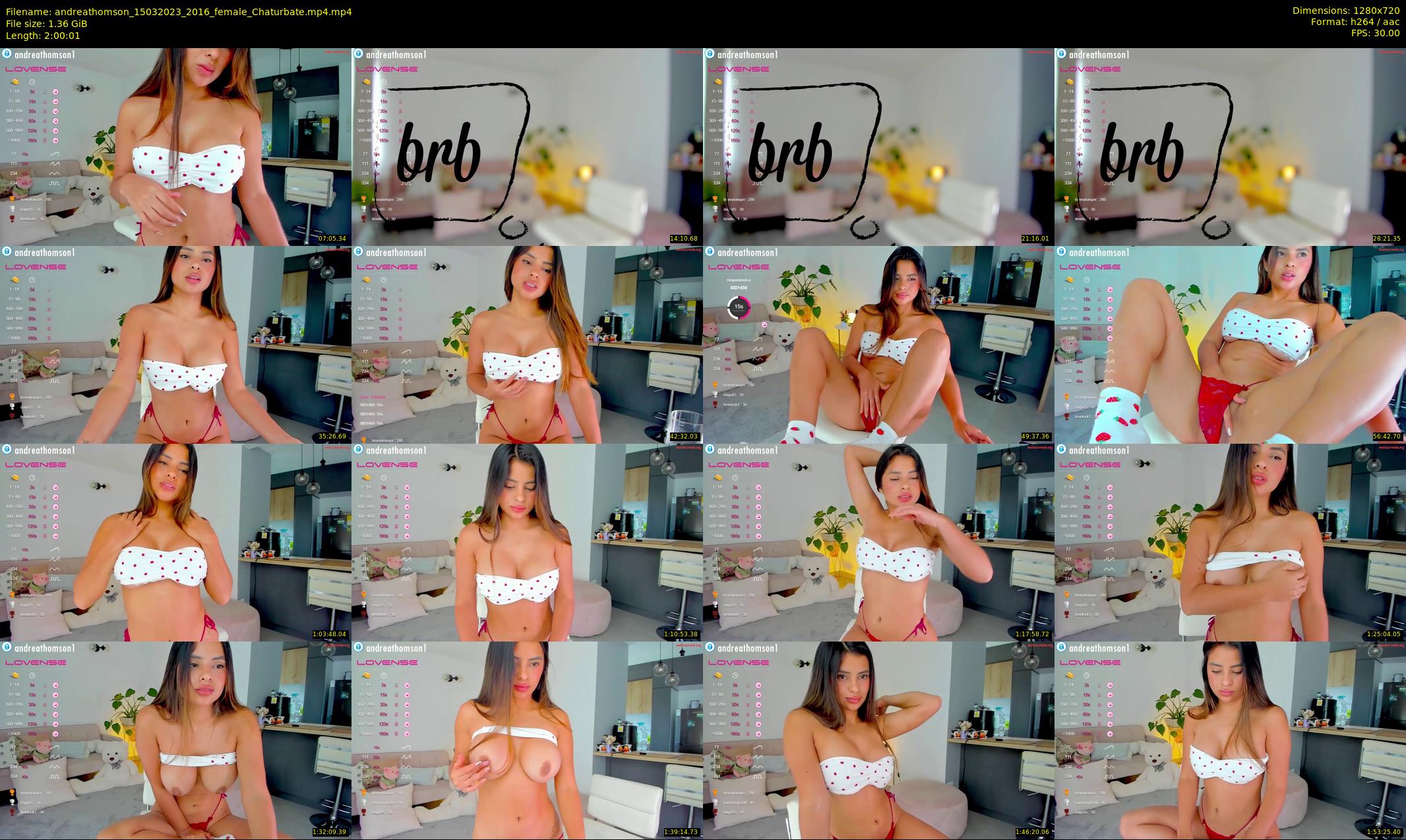 andreathomson — 121 minute Chaturbate female cam show recording, 720p, Mar 15, 2023