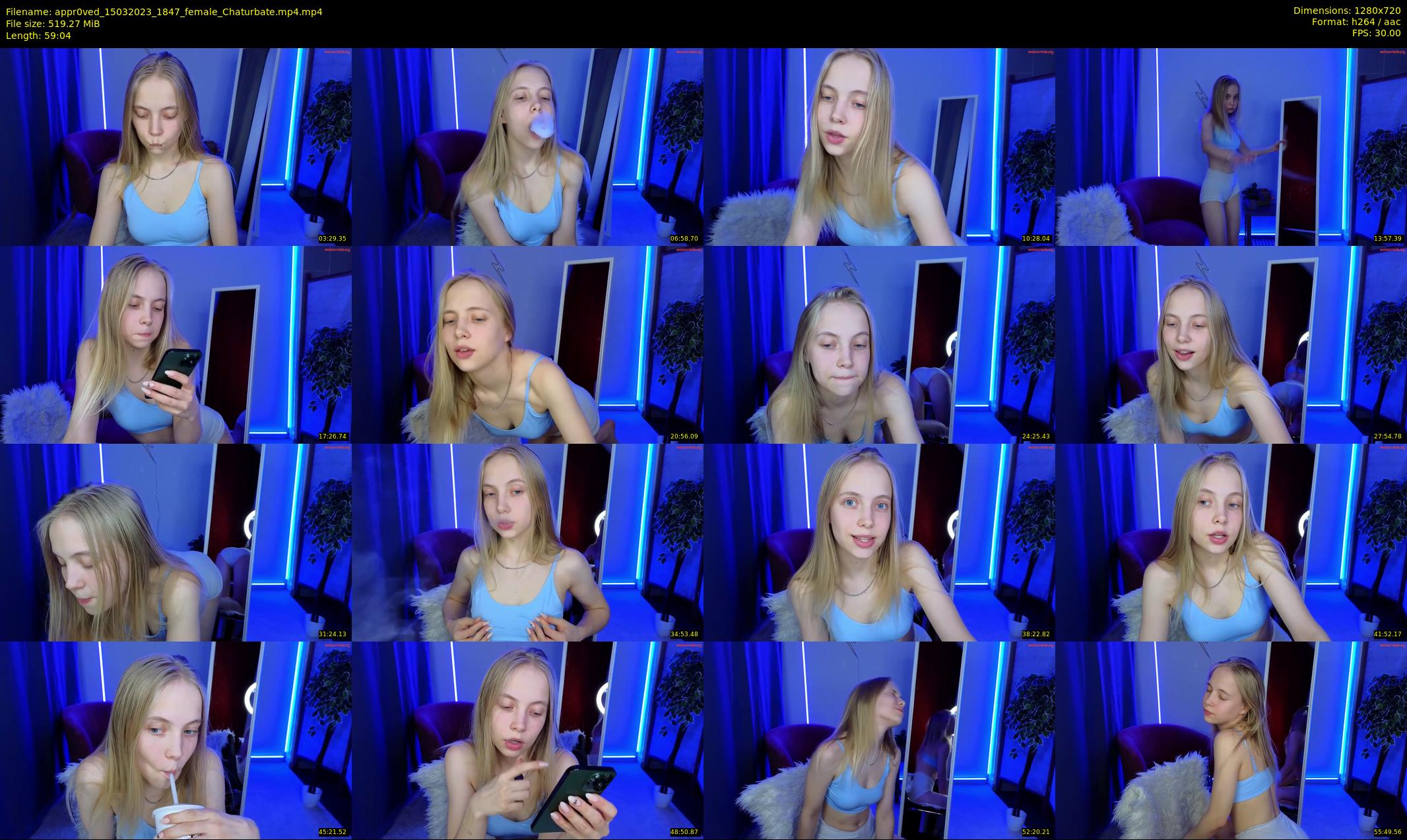 appr0ved — 60 minute Chaturbate female cam show recording, 720p, Mar 15, 2023