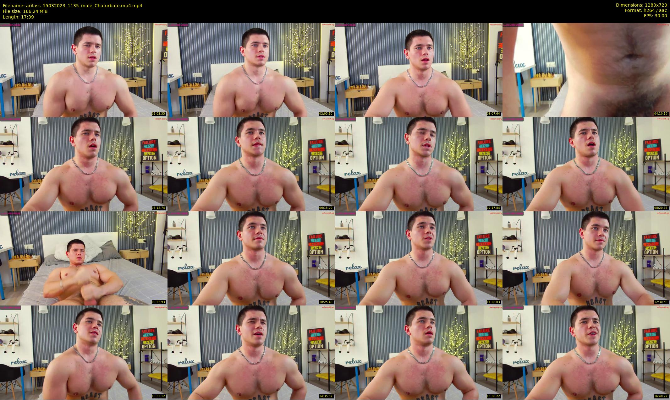 arilass — 18 minute Chaturbate male cam show recording, 720p, Mar 15, 2023