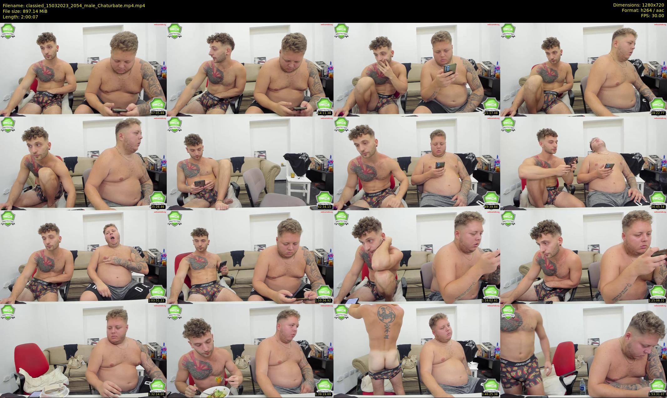 classied — 121 minute Chaturbate male cam show recording, 720p, Mar 15, 2023