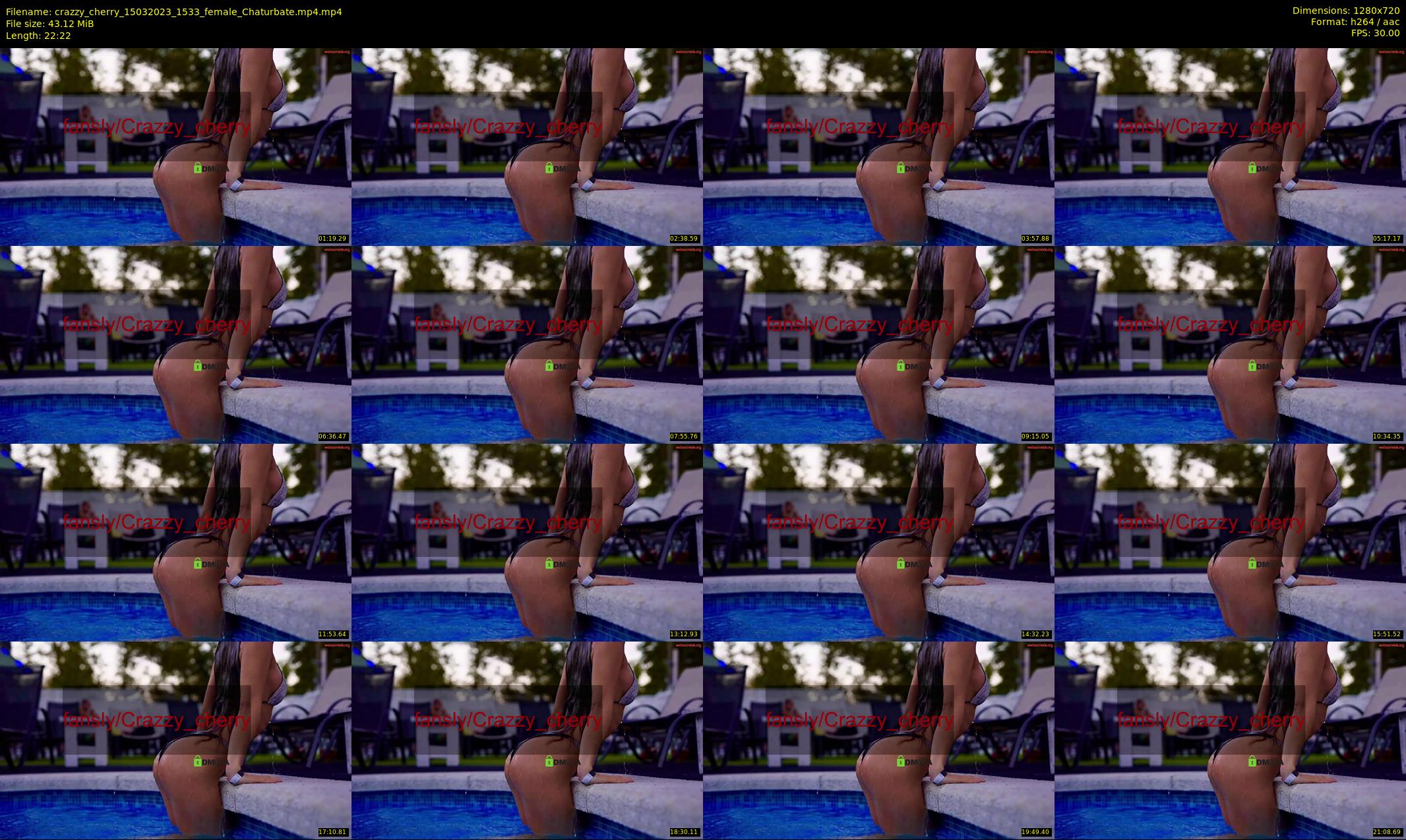 crazzy_cherry — 23 minute Chaturbate female cam show recording, 720p, Mar 15, 2023