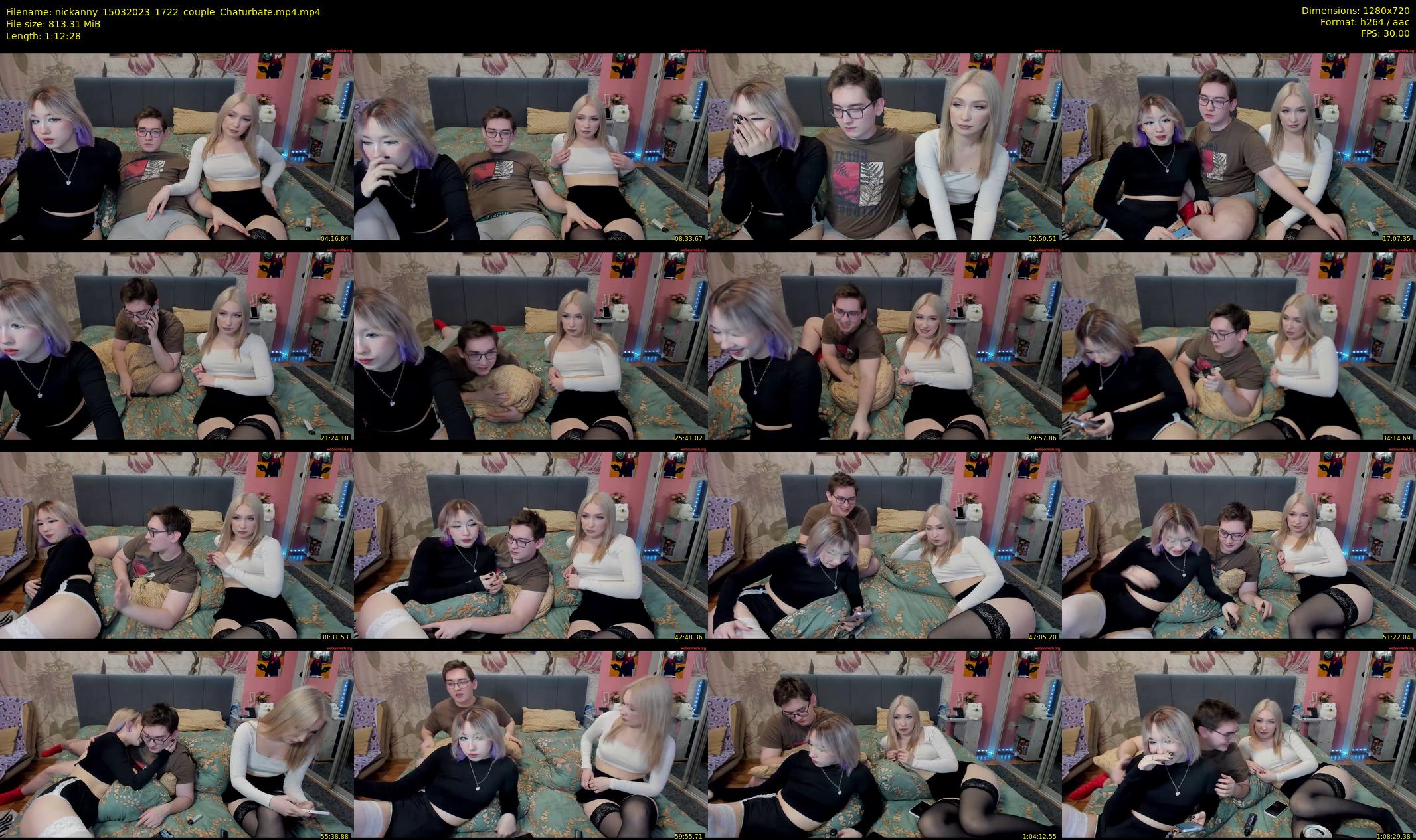 nickanny — 73 minute Chaturbate couple cam show recording, 720p, Mar 15, 2023