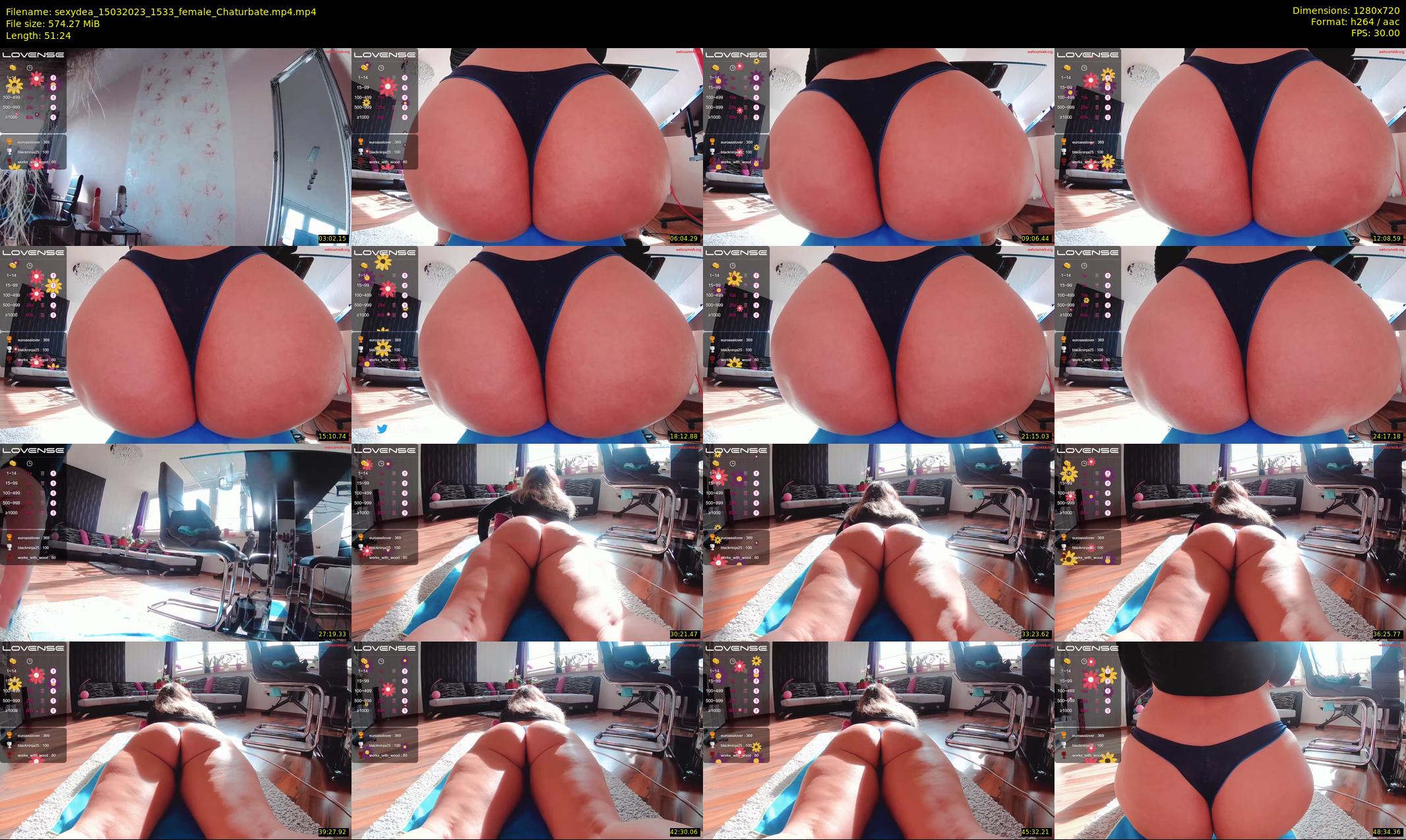 sexydea — 52 minute Chaturbate female cam show recording, 720p, Mar 15, 2023