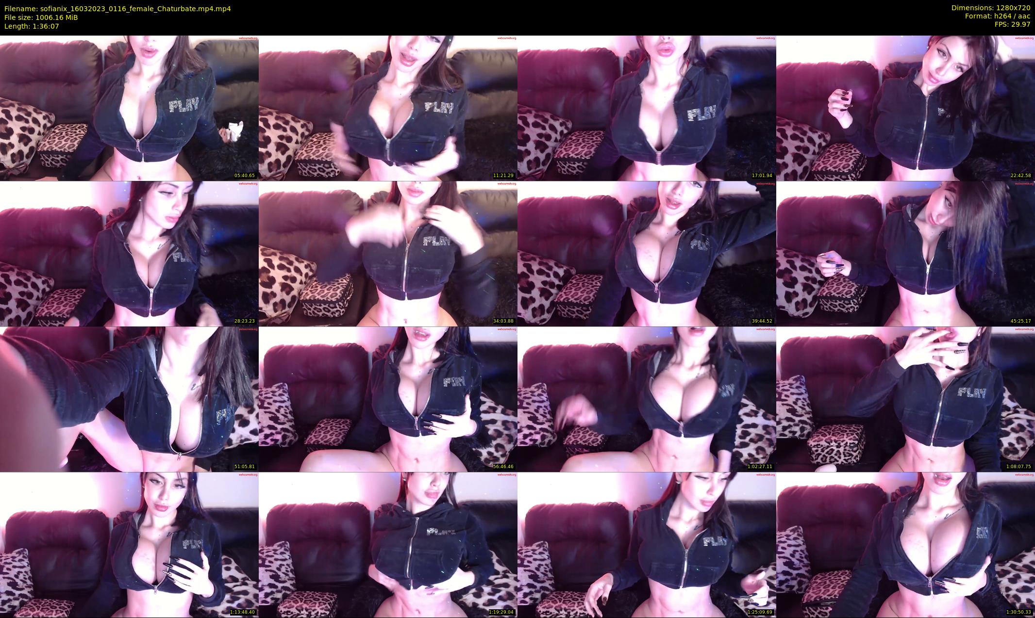 sofianix — 97 minute Chaturbate female cam show recording, 720p, Mar 16, 2023
