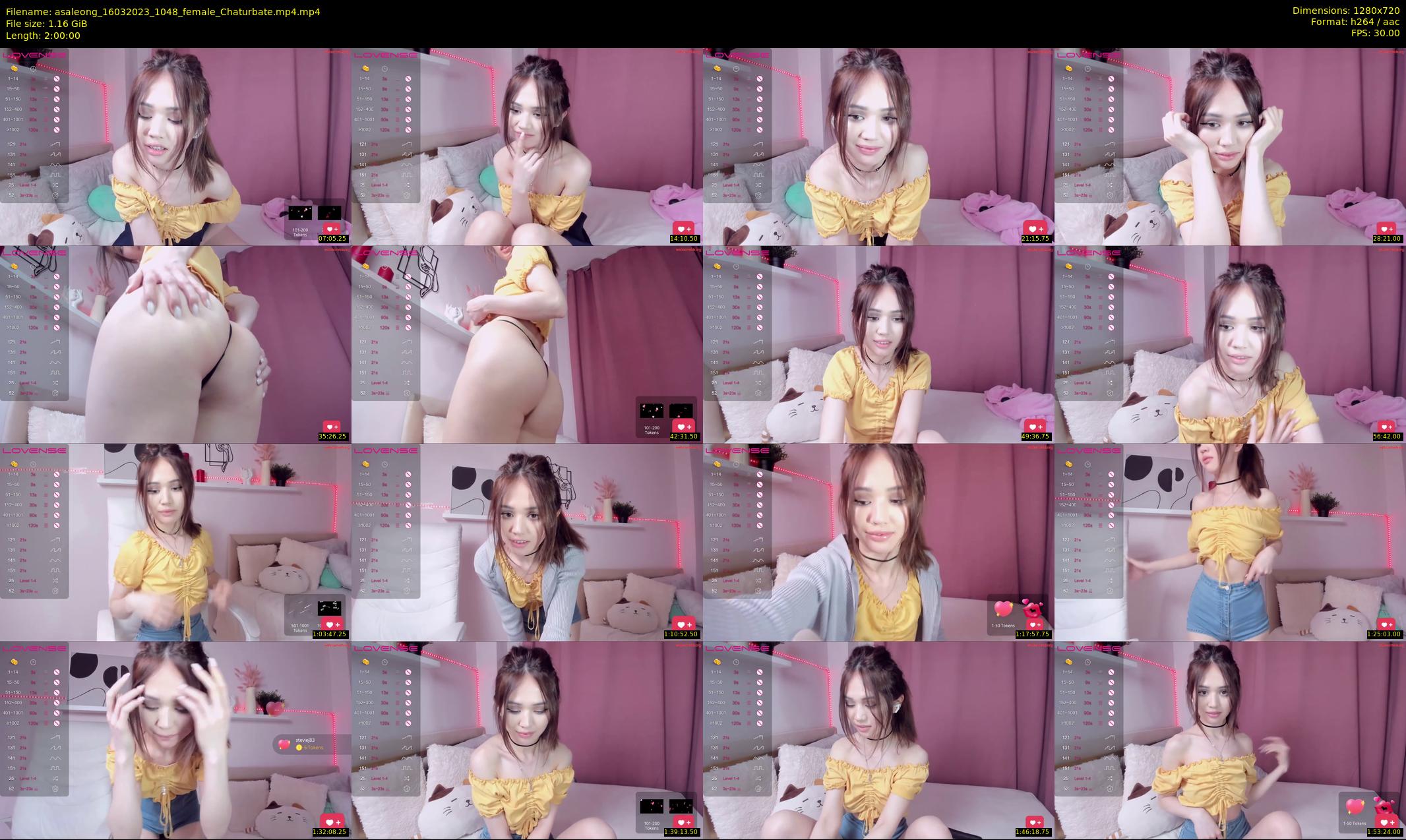 asaleong — 120 minute Chaturbate female cam show recording, 720p, Mar 16, 2023