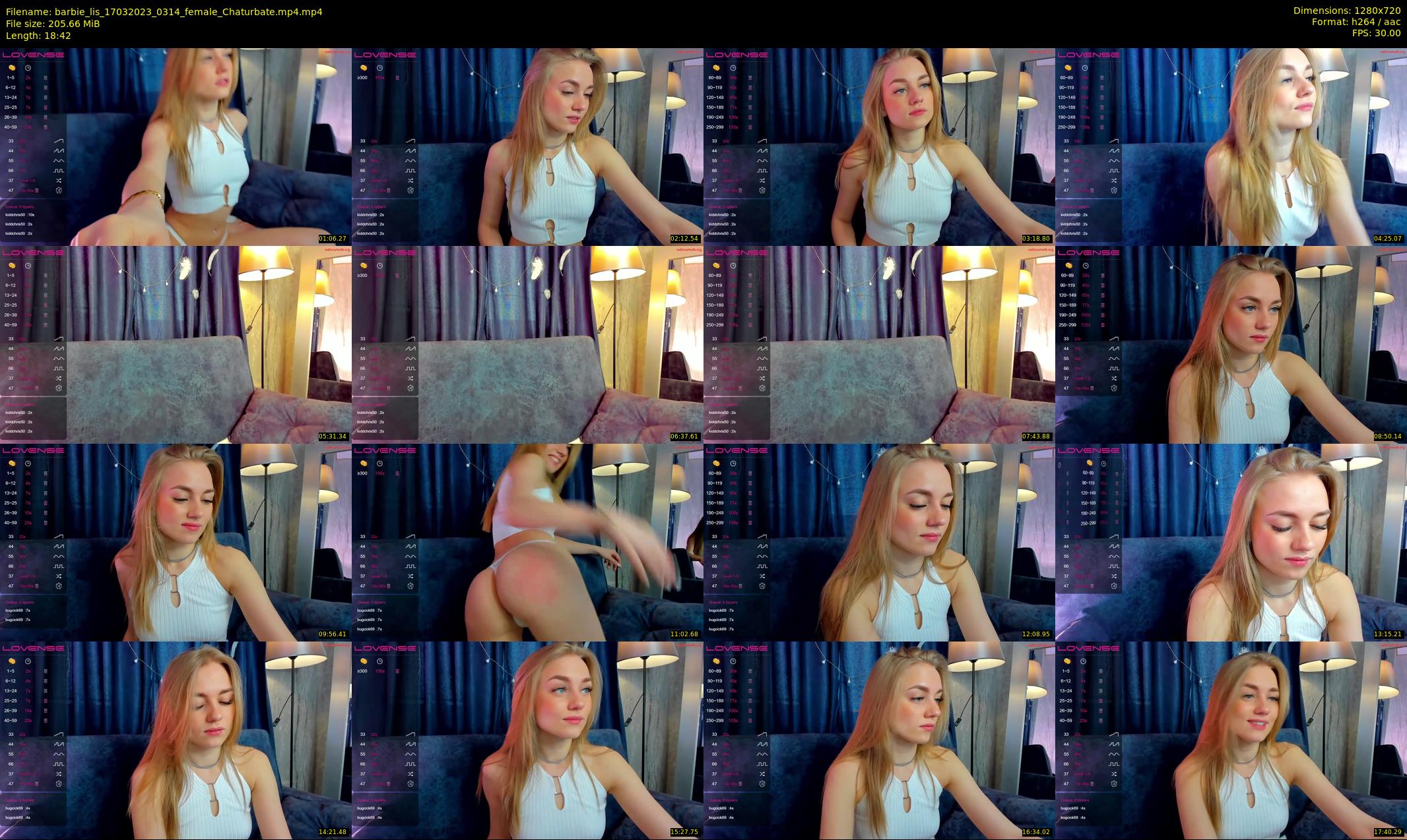 barbie_lis — 19 minute Chaturbate female cam show recording, 720p, Mar 17, 2023