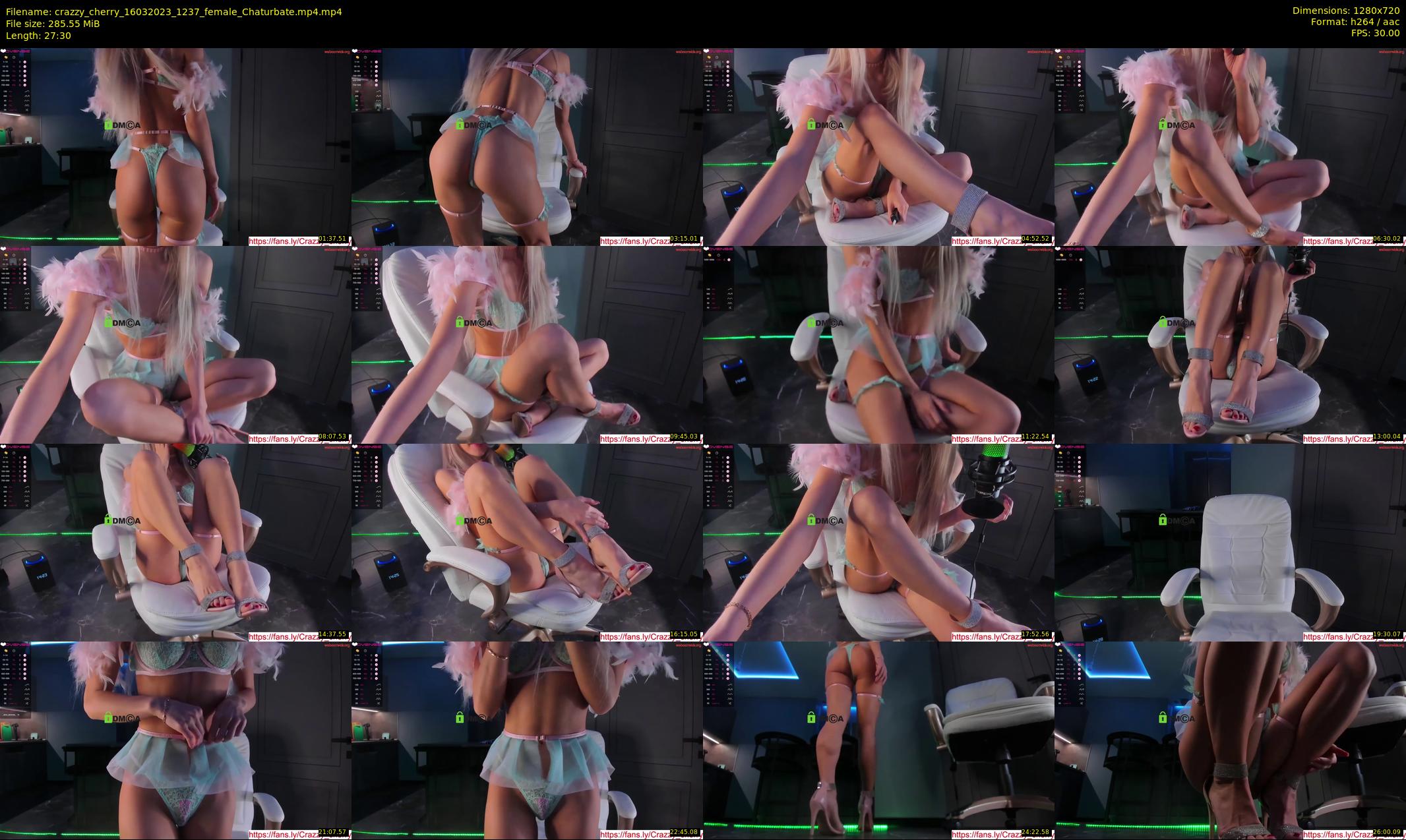 crazzy_cherry — 28 minute Chaturbate female cam show recording, 720p, Mar 16, 2023