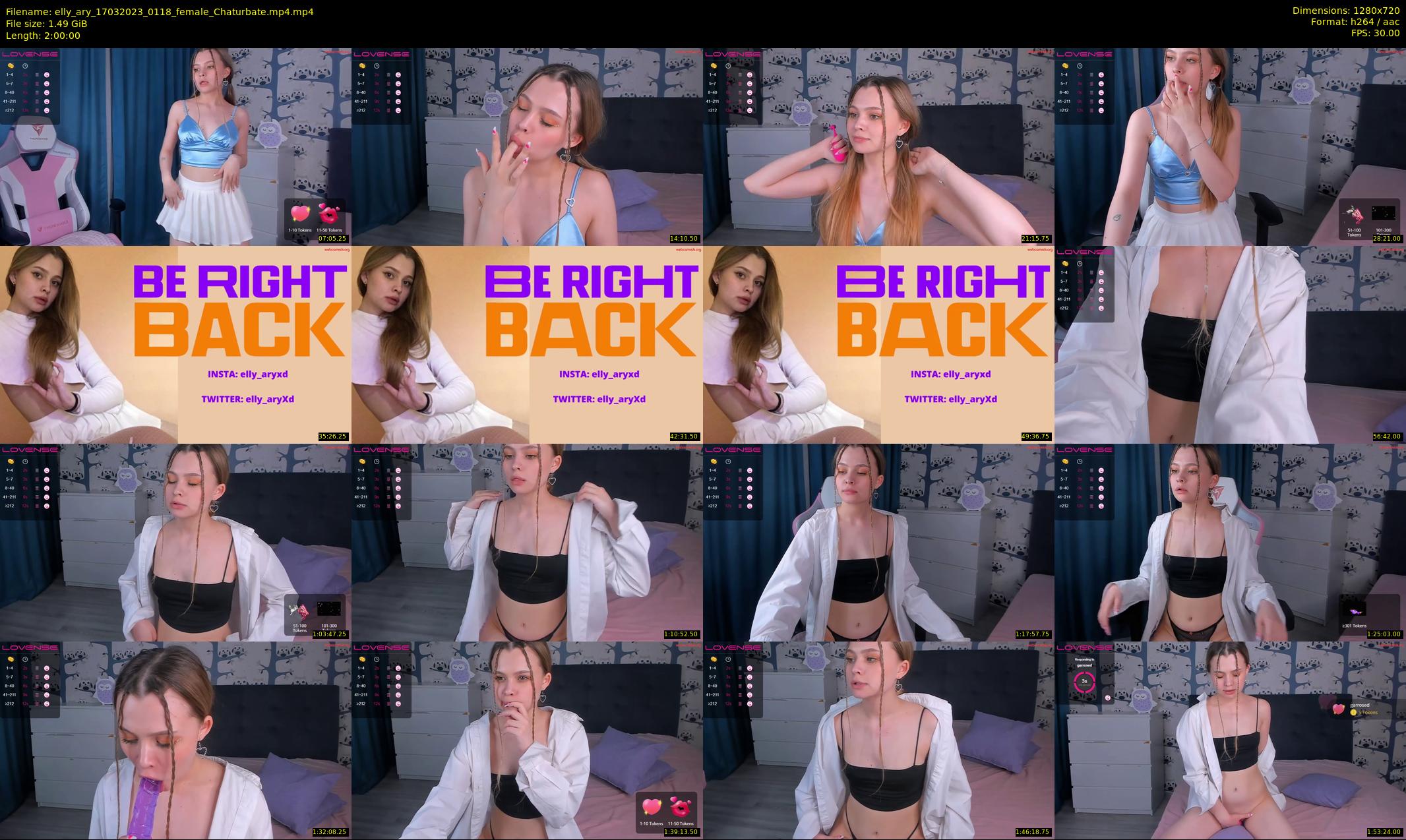 elly_ary — 120 minute Chaturbate female cam show recording, 720p, Mar 17, 2023