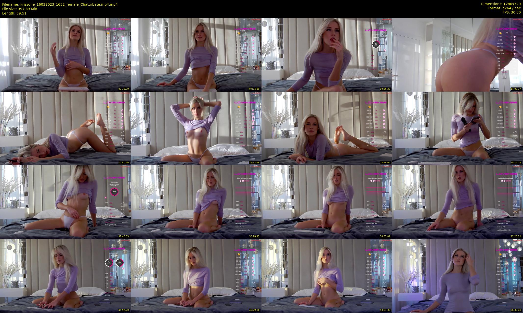 krissone — 60 minute Chaturbate female cam show recording, 720p, Mar 16, 2023