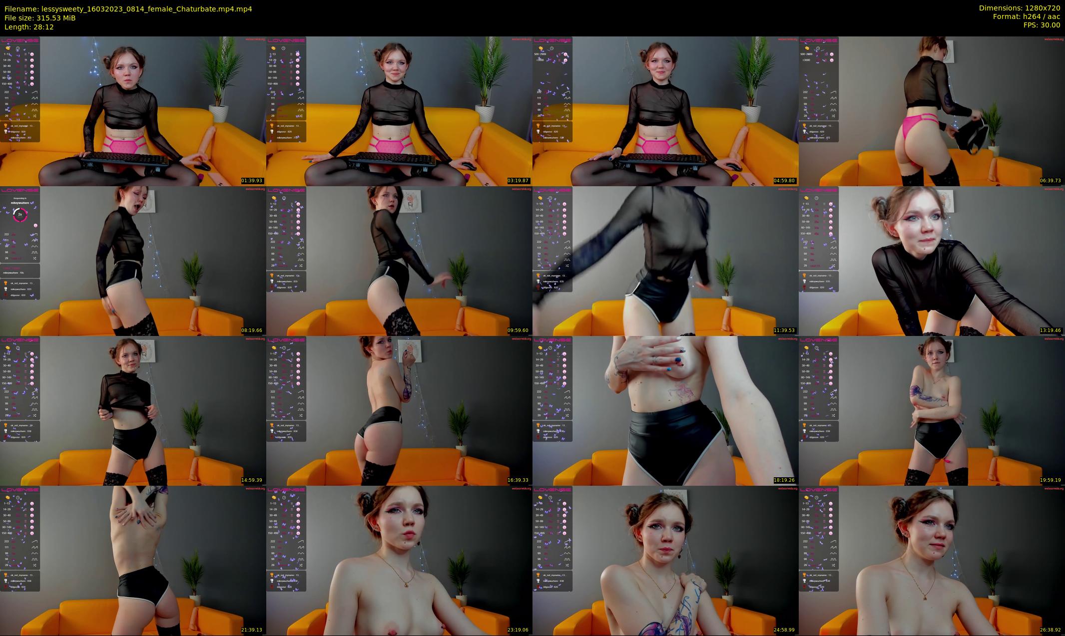 lessysweety — 29 minute Chaturbate female cam show recording, 720p, Mar 16, 2023