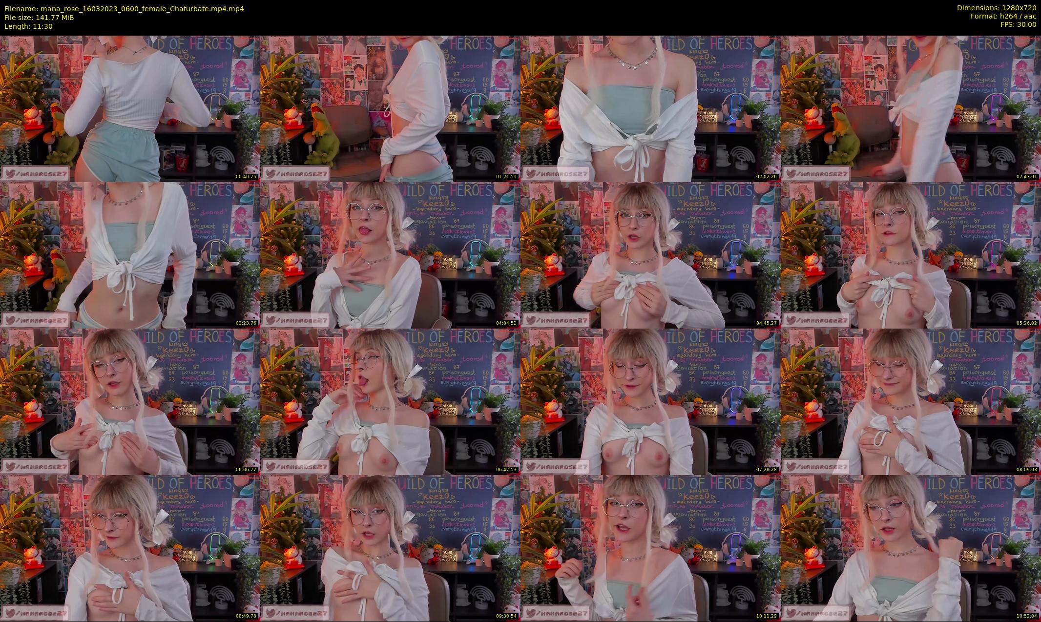 mana_rose — 12 minute Chaturbate female cam show recording, 720p, Mar 16, 2023