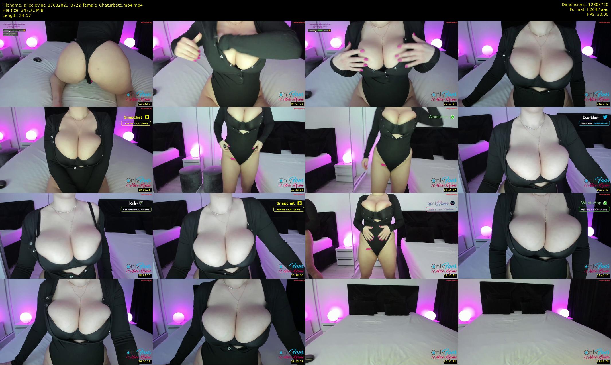 alicelevine — 35 minute Chaturbate female cam show recording, 720p, Mar 17, 2023