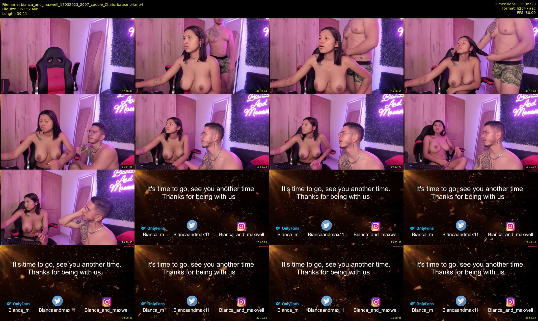 bianca_and_maxwell — 40 minute Chaturbate couple cam show recording, 720p, Mar 17, 2023