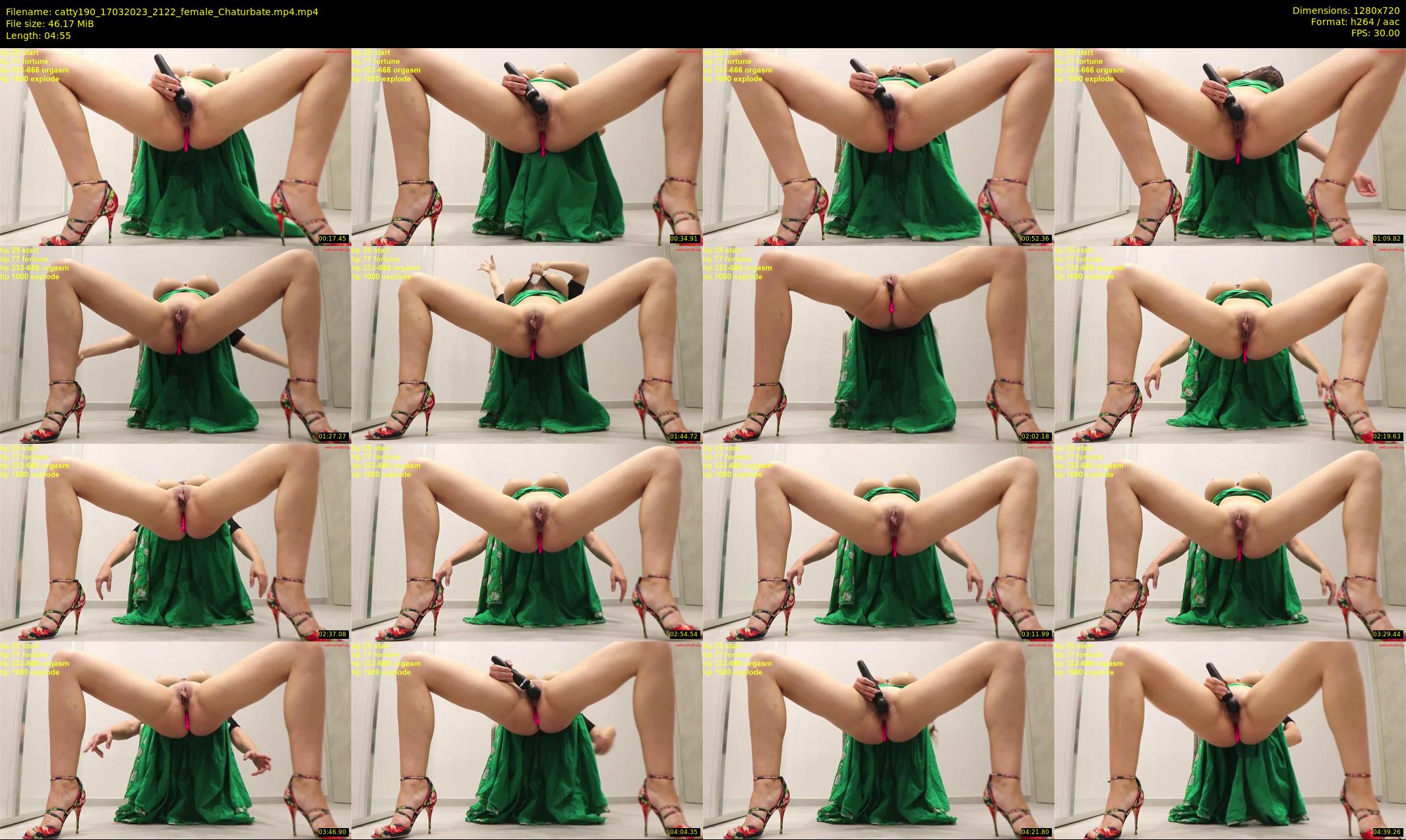 catty190 — 5 minute Chaturbate female cam show recording, 720p, Mar 17, 2023