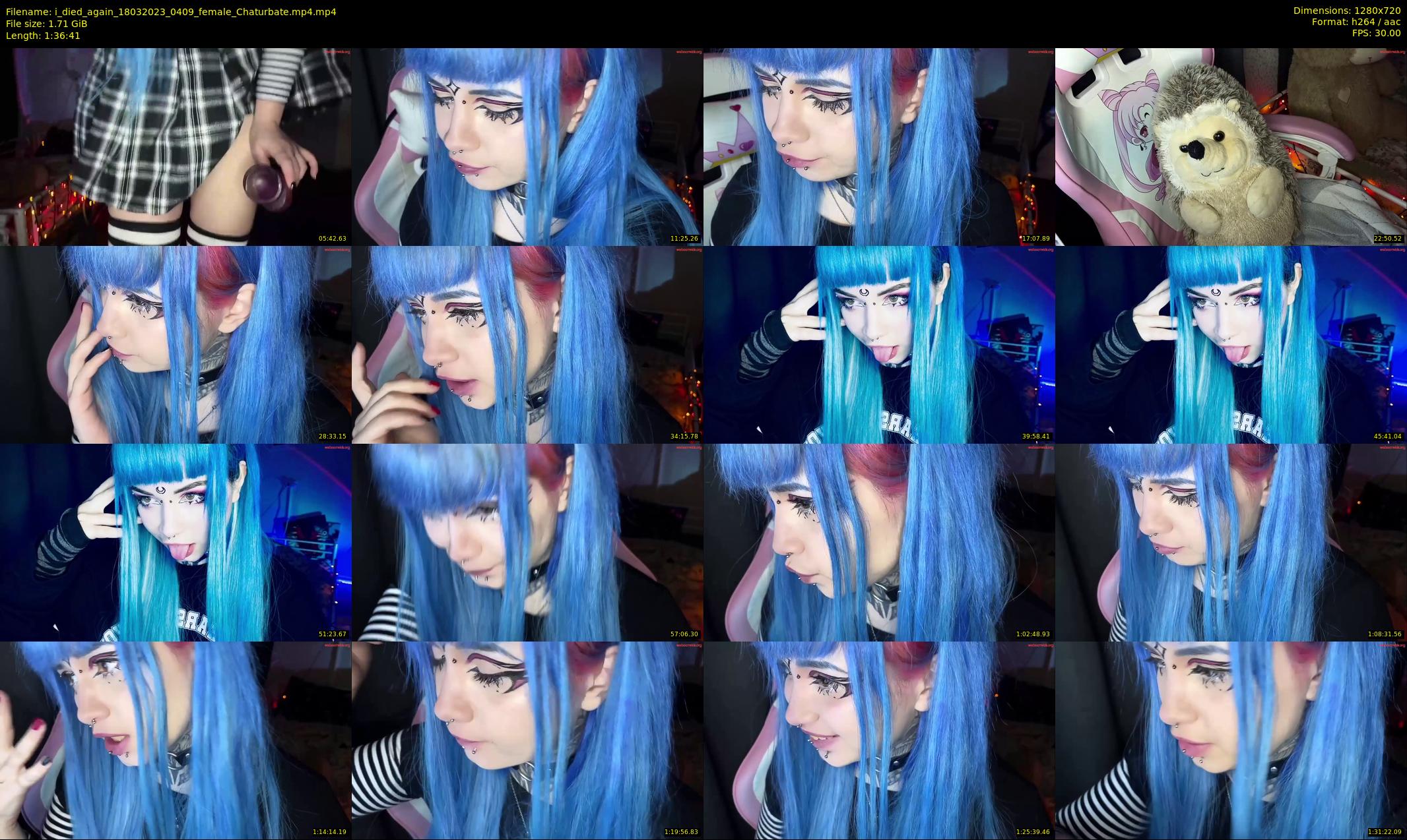 i_died_again — 97 minute Chaturbate female cam show recording, 720p, Mar 18, 2023