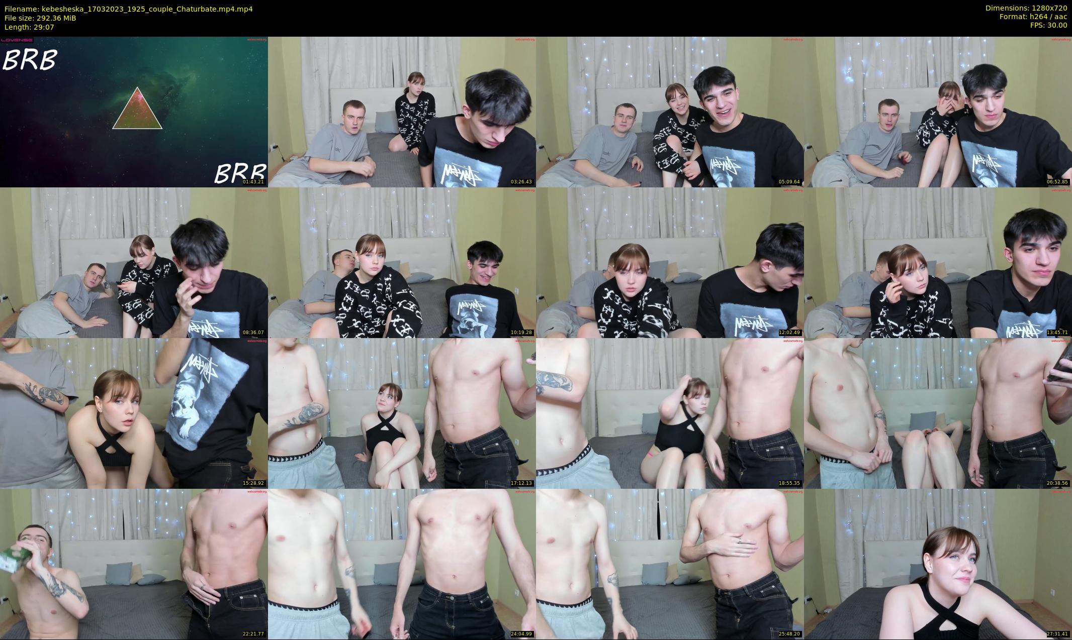 kebesheska — 30 minute Chaturbate couple cam show recording, 720p, Mar 17, 2023