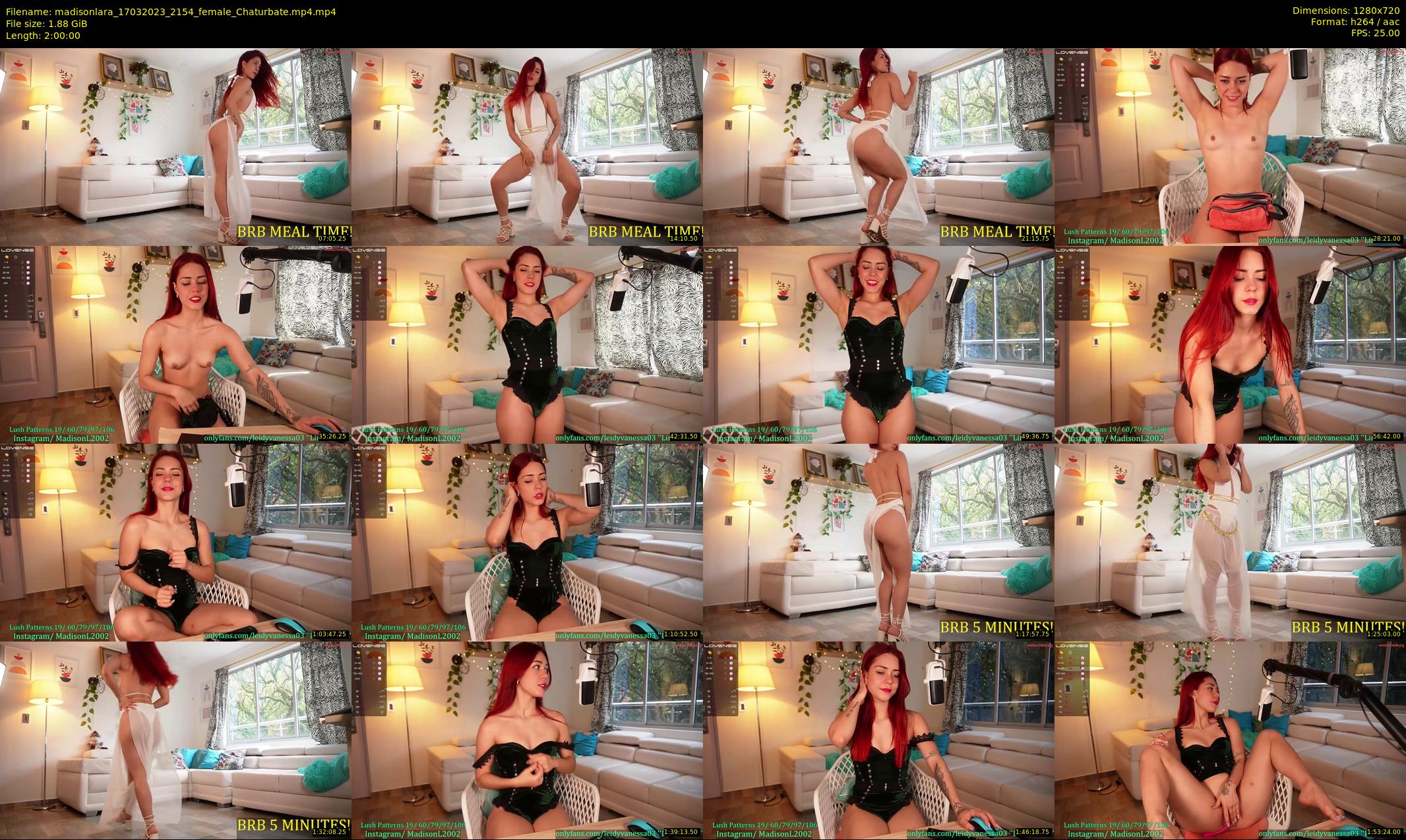 madisonlara — 120 minute Chaturbate female cam show recording, 720p, Mar 17, 2023