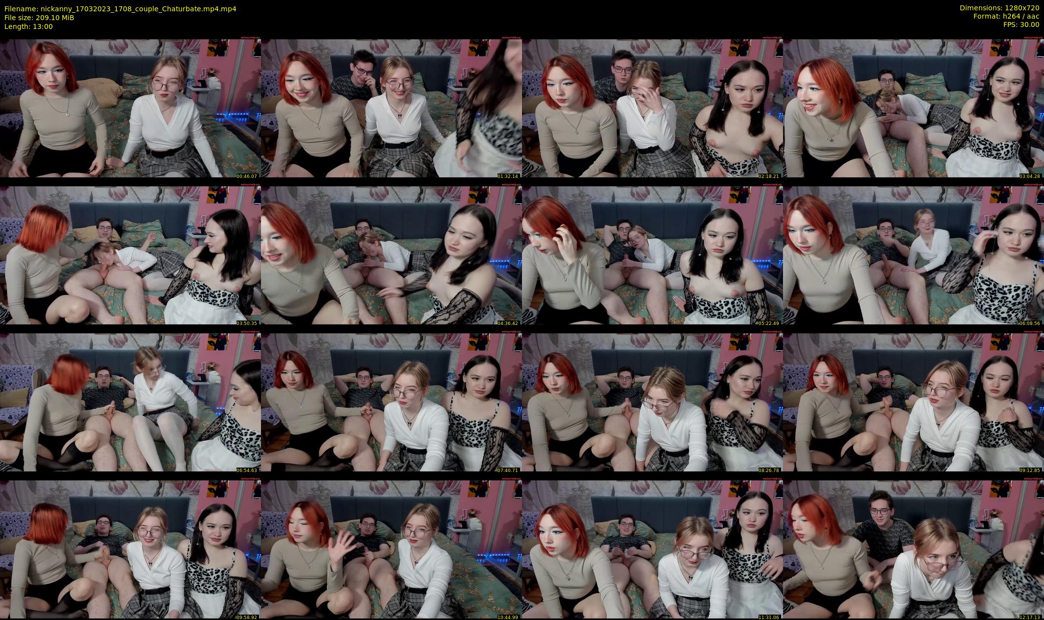 nickanny — 13 minute Chaturbate couple cam show recording, 720p, Mar 17, 2023