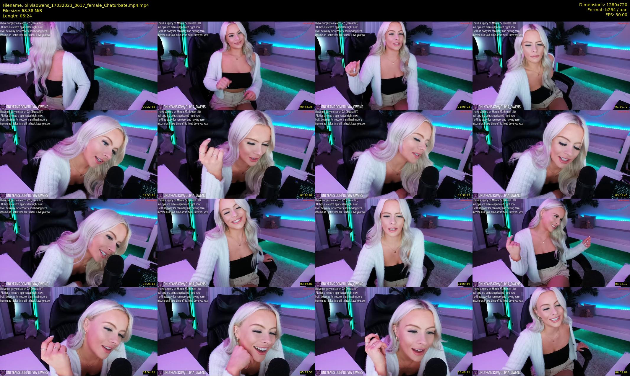 oliviaowens — 7 minute Chaturbate female cam show recording, 720p, Mar 17, 2023