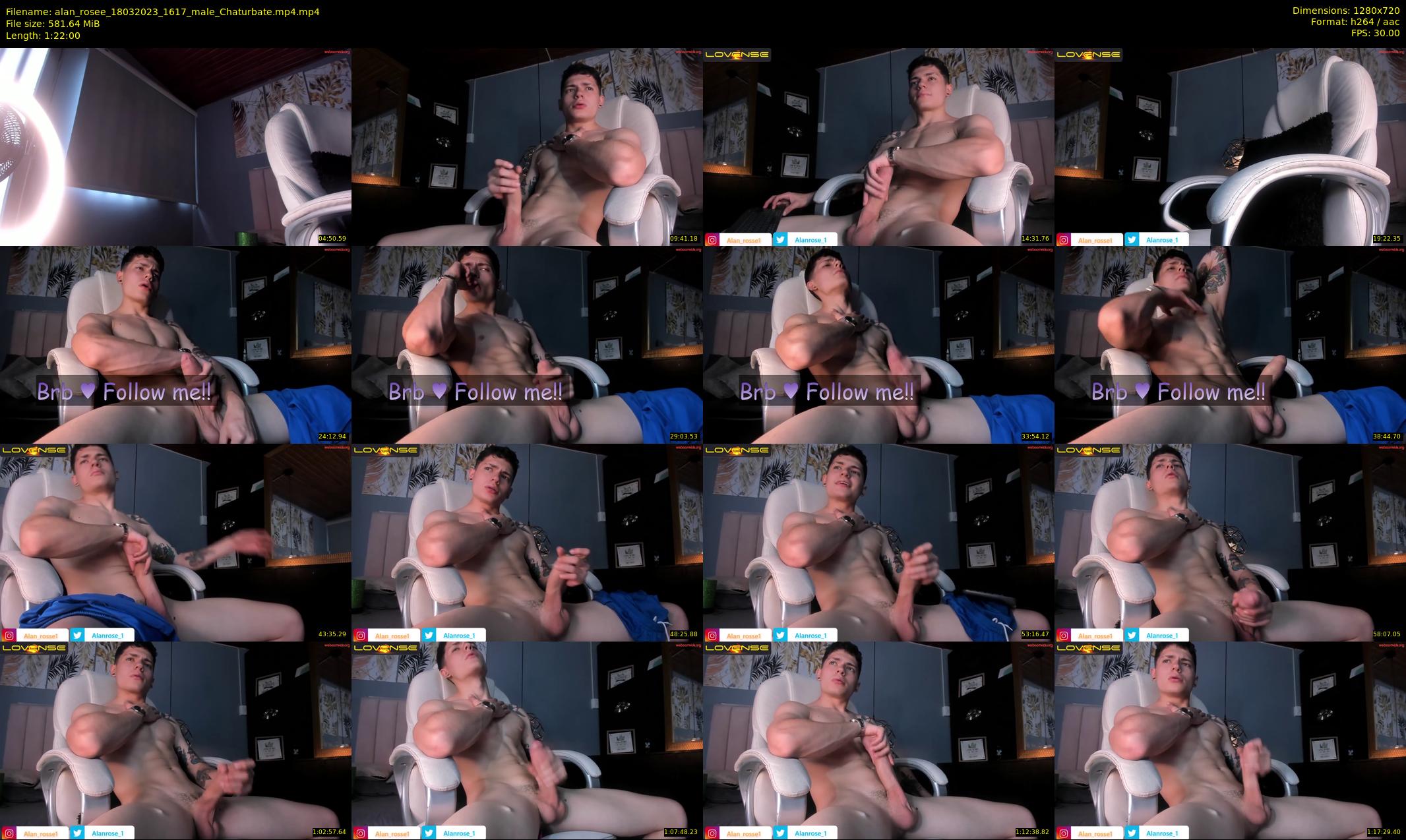 alan_rosee — 82 minute Chaturbate male cam show recording, 720p, Mar 18, 2023