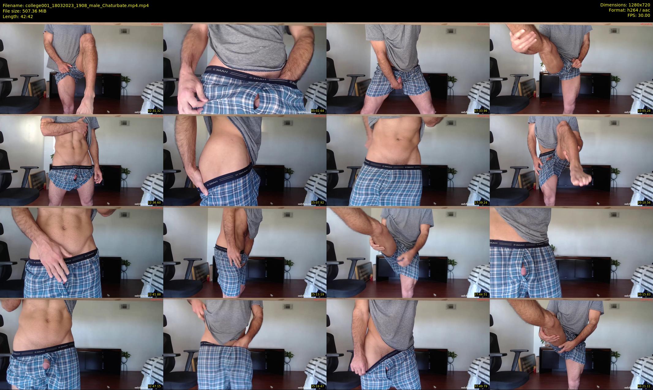 college001 — 43 minute Chaturbate male cam show recording, 720p, Mar 18, 2023