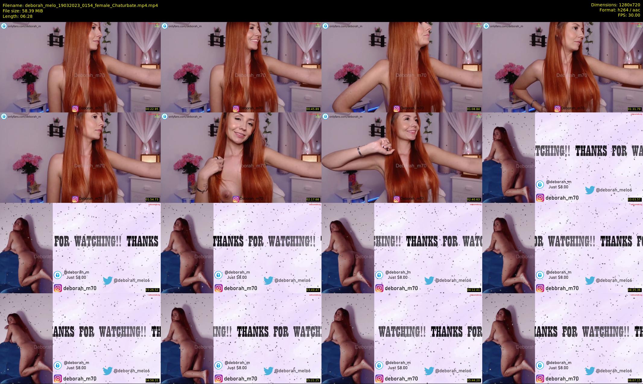 deborah_melo — 7 minute Chaturbate female cam show recording, 720p, Mar 19, 2023