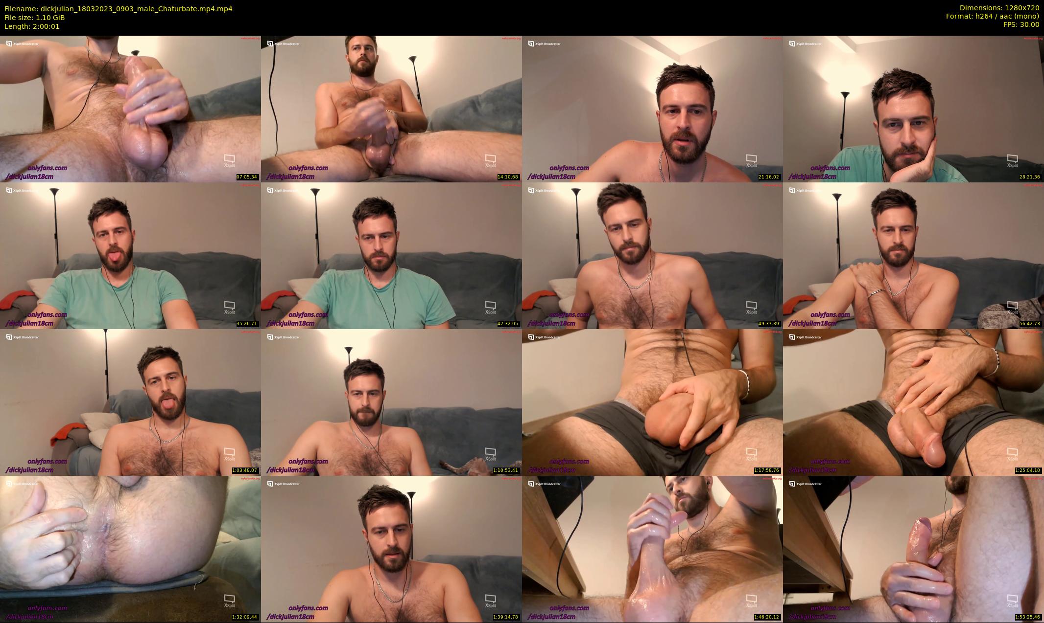 dickjulian — 121 minute Chaturbate male cam show recording, 720p, Mar 18, 2023