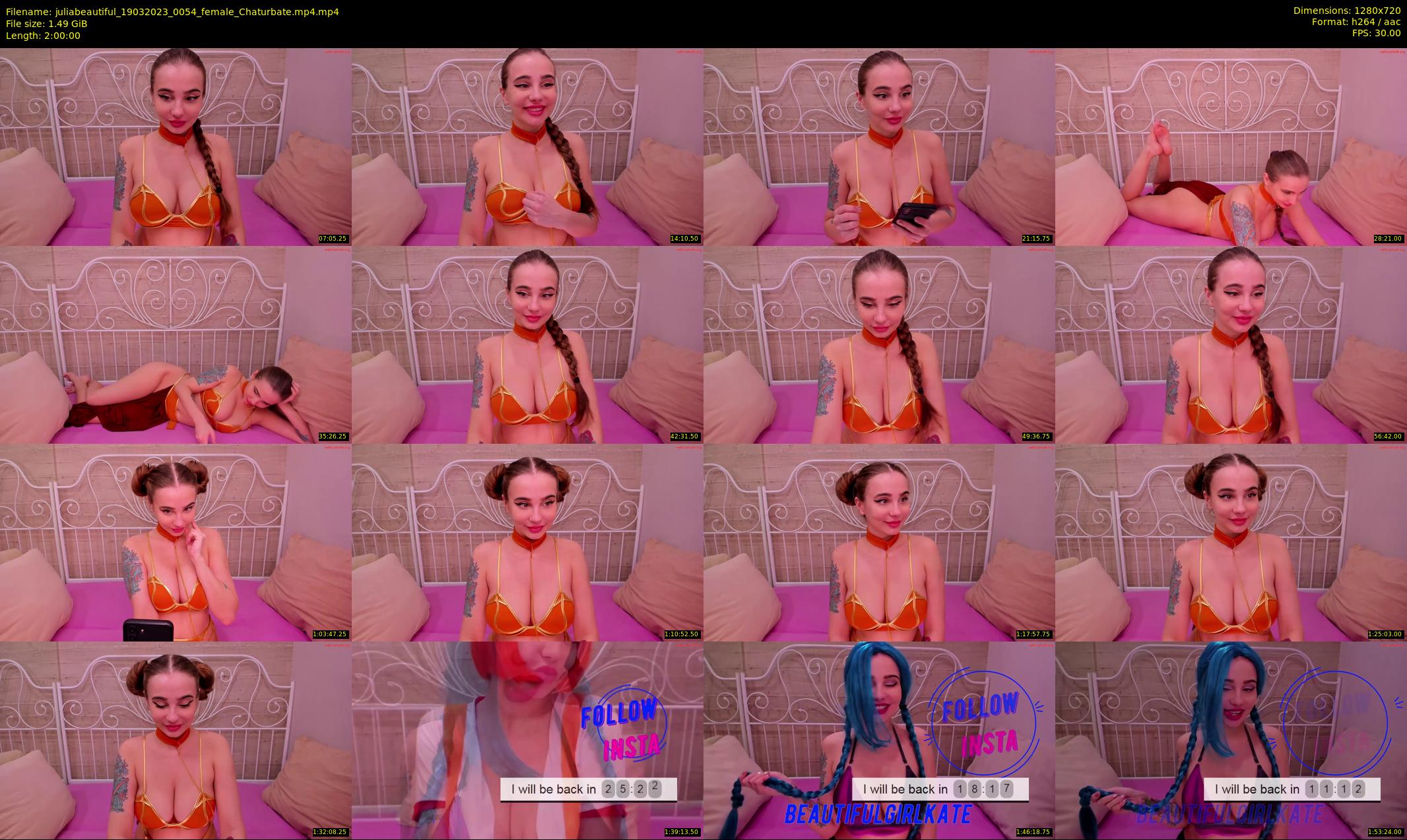 juliabeautiful — 120 minute Chaturbate female cam show recording, 720p, Mar 19, 2023