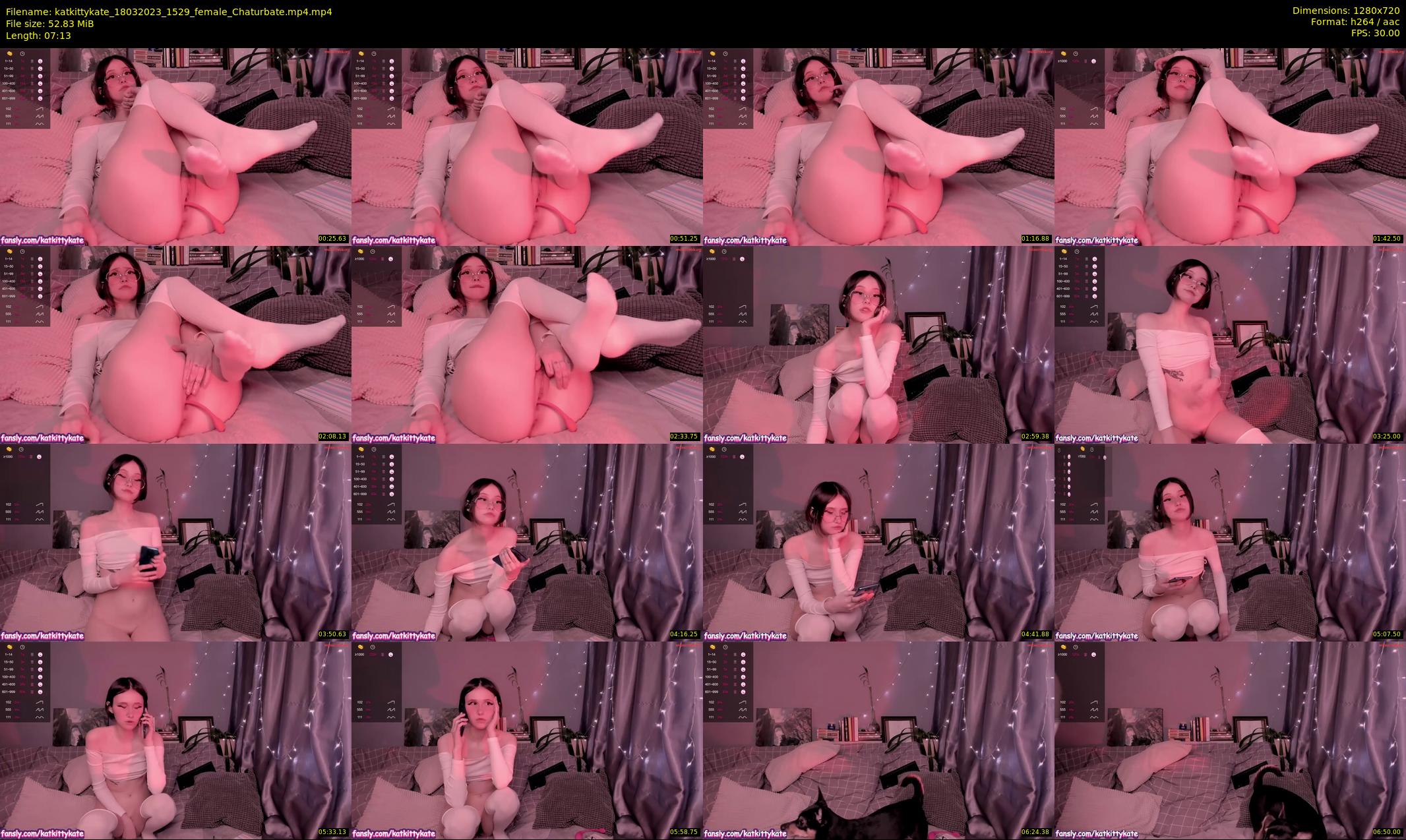 katkittykate — 8 minute Chaturbate female cam show recording, 720p, Mar 18, 2023