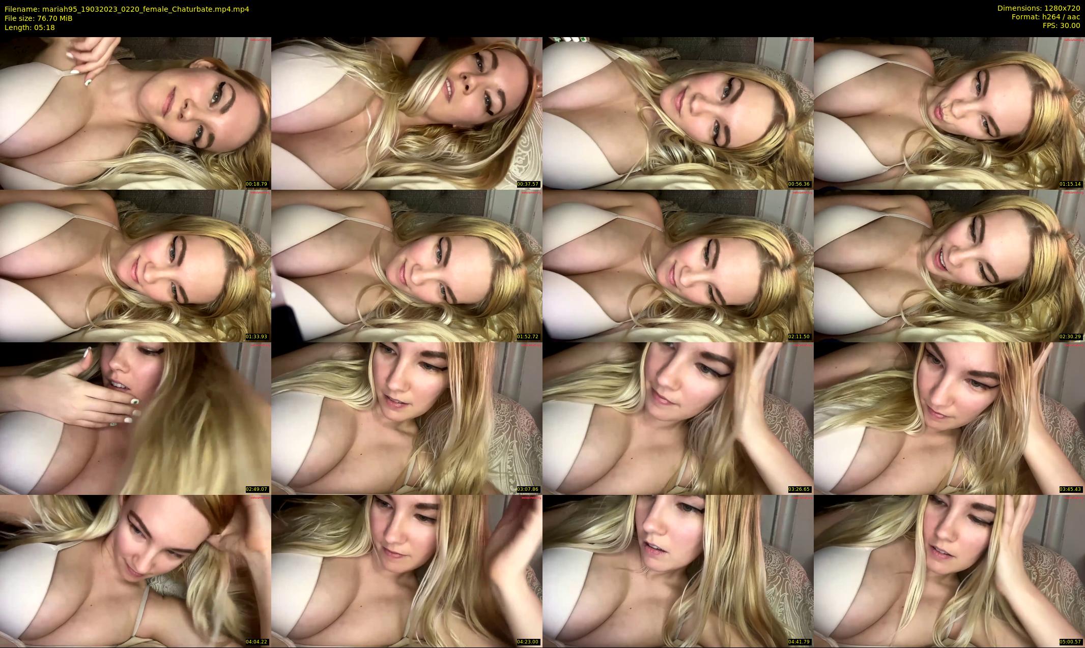 mariah95 — 6 minute Chaturbate female cam show recording, 720p, Mar 19, 2023