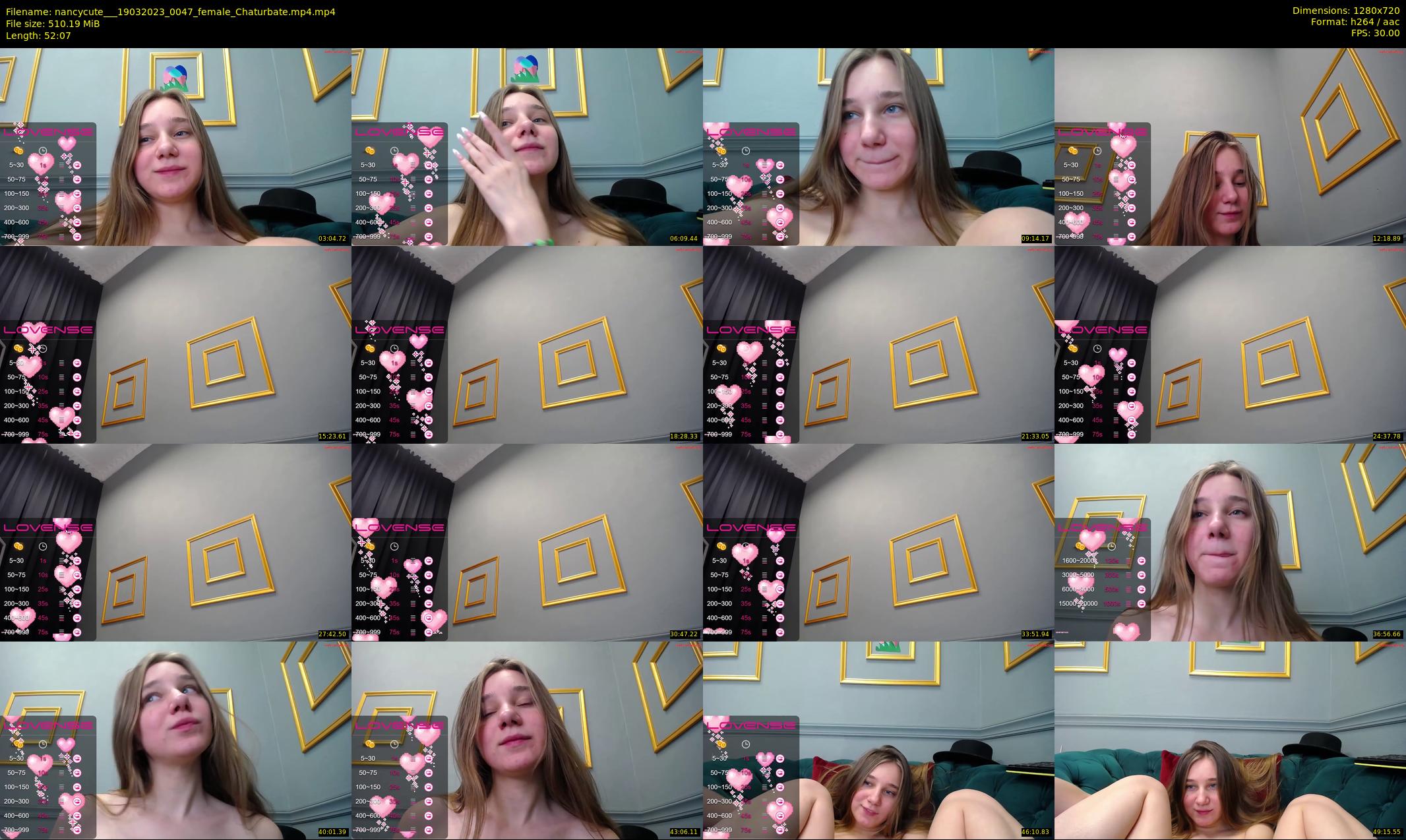 nancycute__ — 53 minute Chaturbate female cam show recording, 720p, Mar 19, 2023